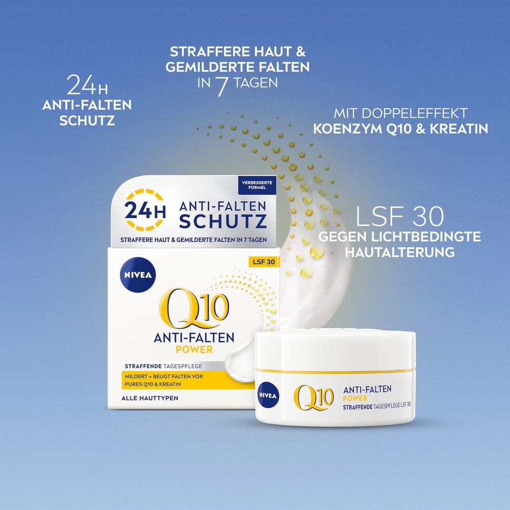 Nivea Pflege-Set »Q10 Anti-Falten Dual Action Serum + Q10 Tagespflege LSF 30«, (2 tlg.)