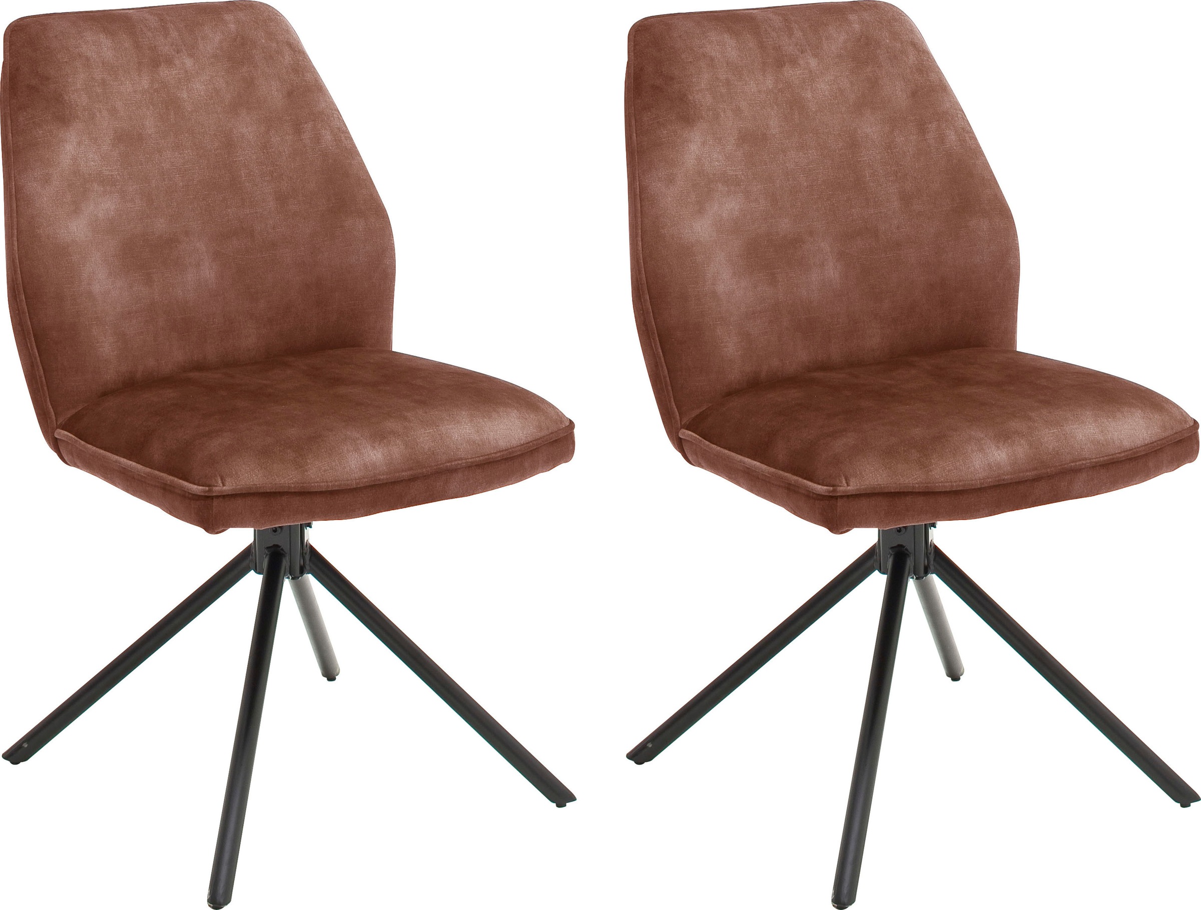 MCA furniture Esszimmerstuhl »Ottawa«, Vintage Veloursoptik mit Keder, Stuhl belastbar bis 120 Kg