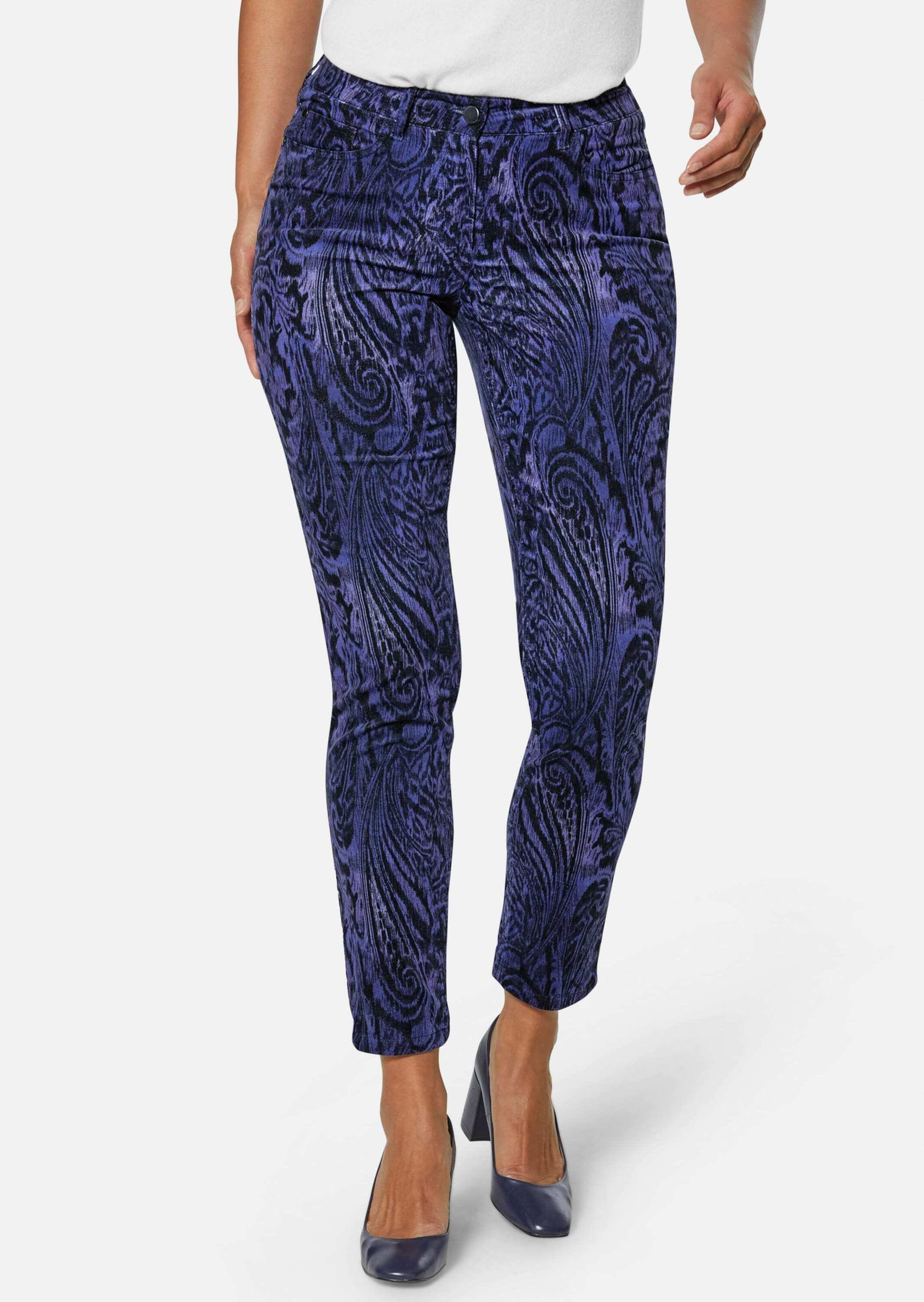 MADELEINE Stoffhose »Hose Paisley-Hose in samtiger Stretch-Qualität«