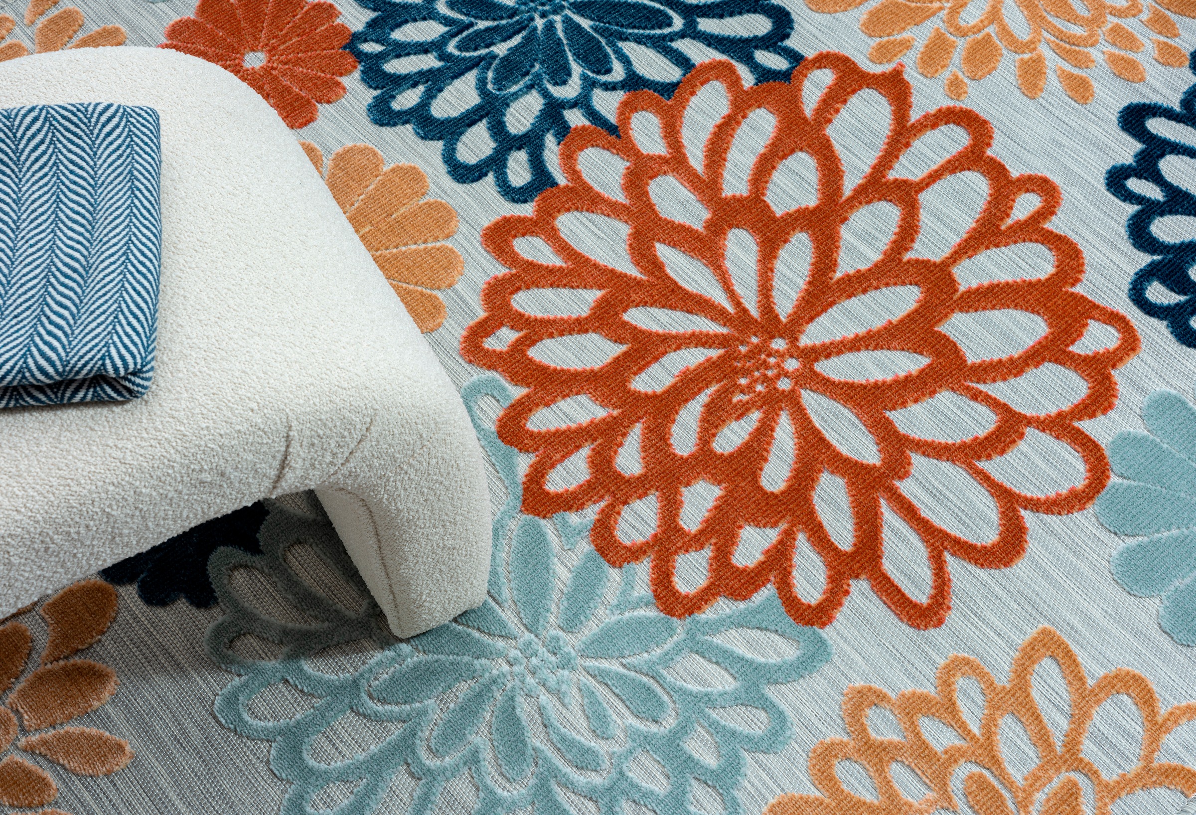 OTTO home Teppich »Tamsin, LAGERRÄUMUNG!« rechteckig 8 mm Höhe Hoch-Tief Effekt, In- und Outdoor geeignet, Terrasse & Balkon