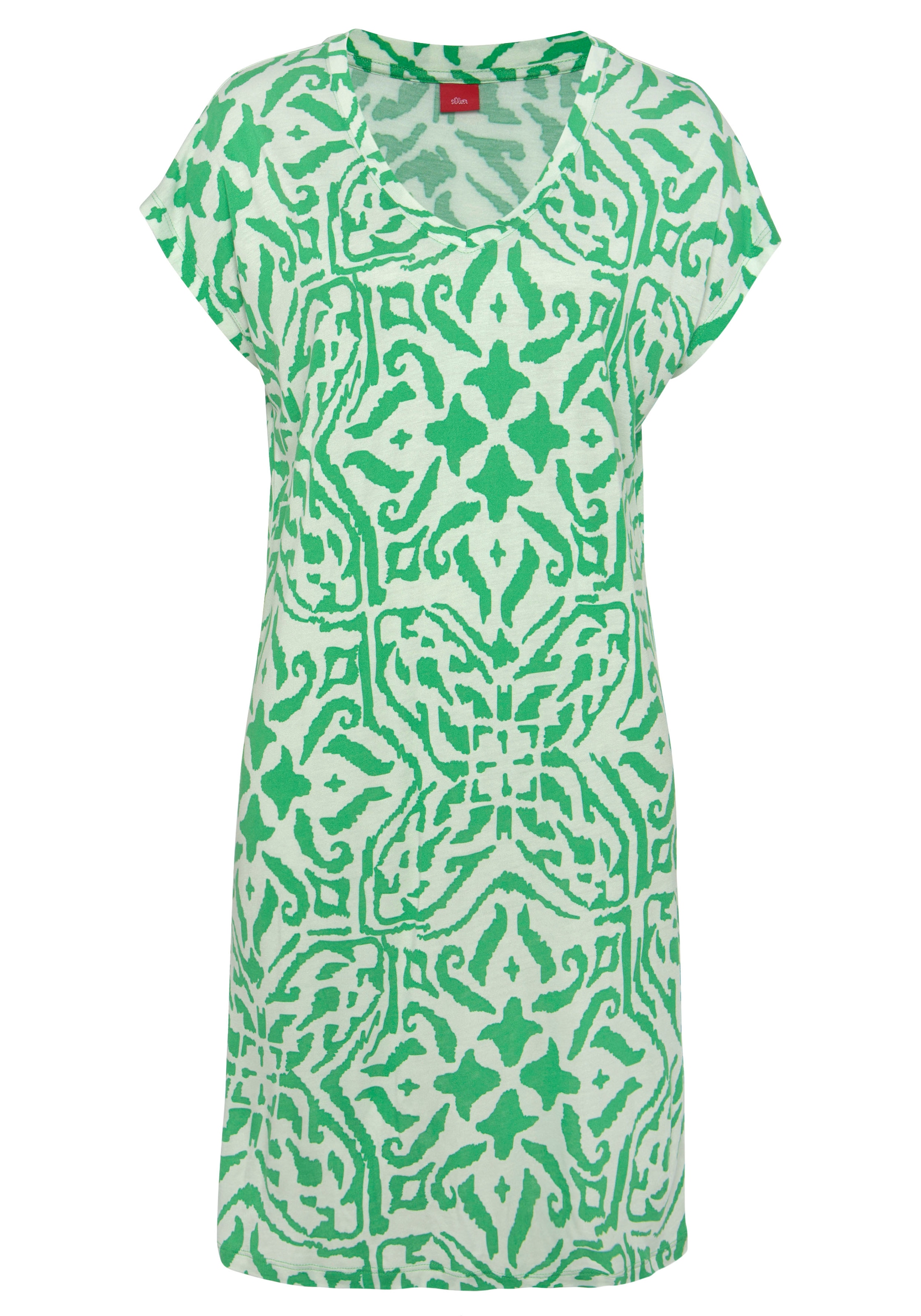 s.Oliver Sleepshirt, (1 tlg.), mit floralem Ethno-Muster