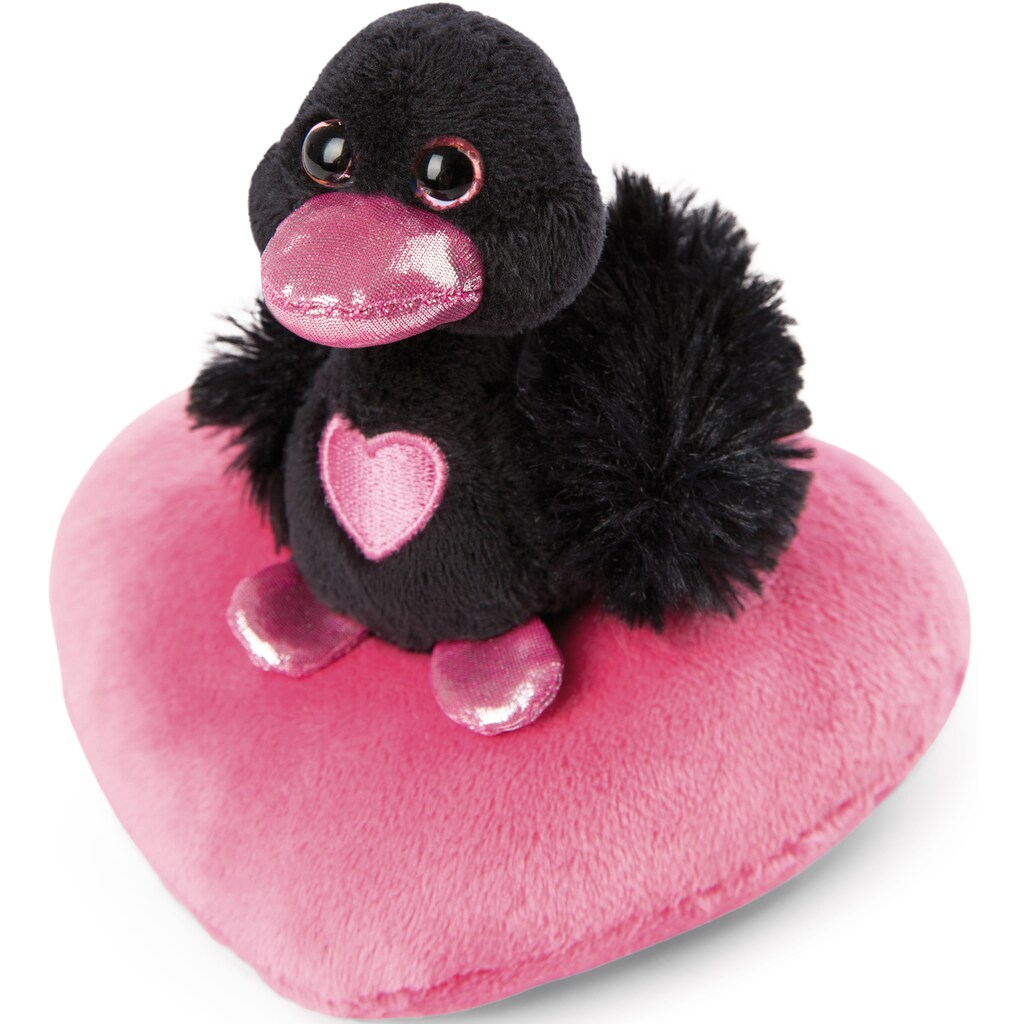 Nici Kuscheltier »Love Classic, Schwan schwarz auf Herz, 10 cm«