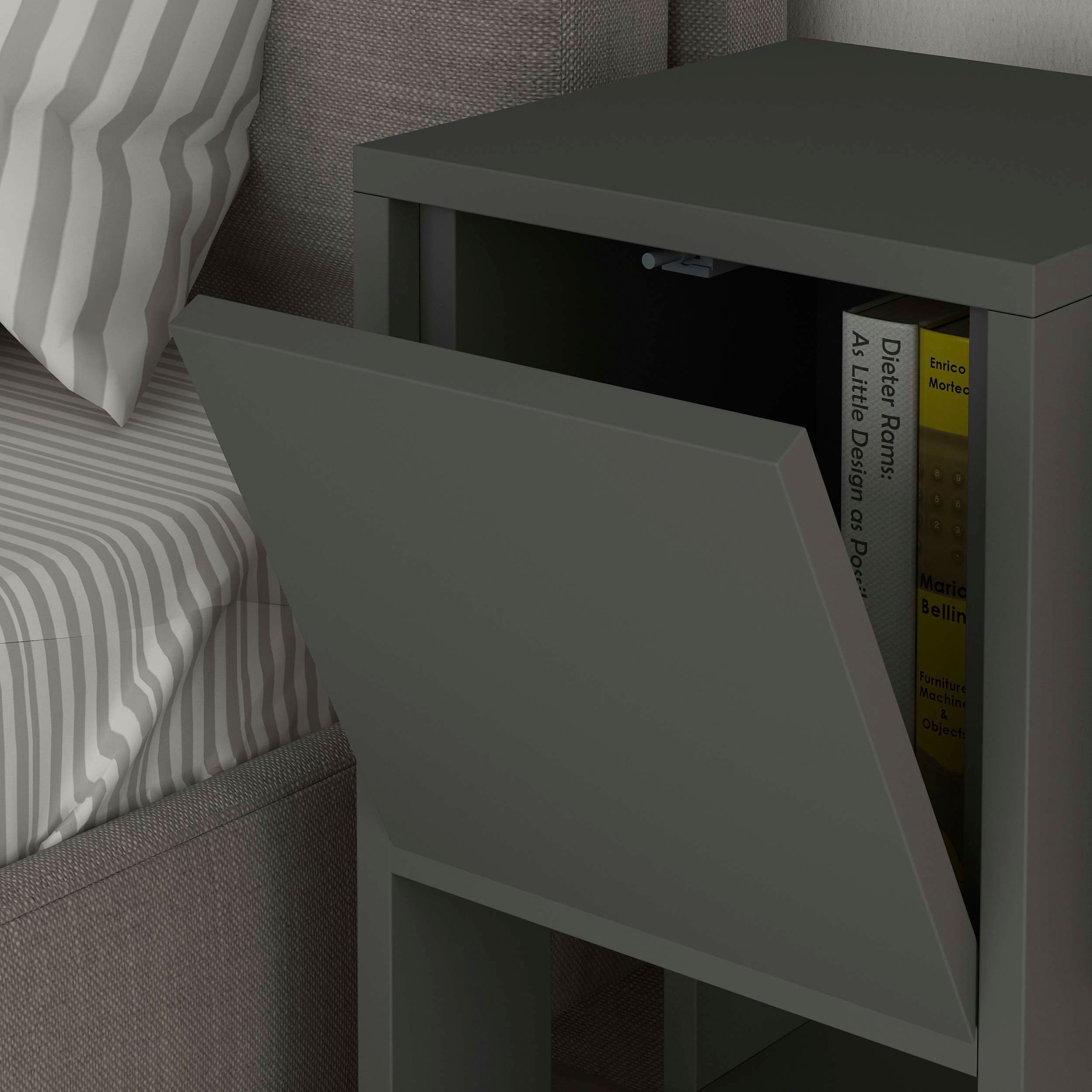 Decortie Nachttisch »EMA NACHTTISCH«, (Packung, 1 St.), Leichte Montage, Lagerung, Platzsparend