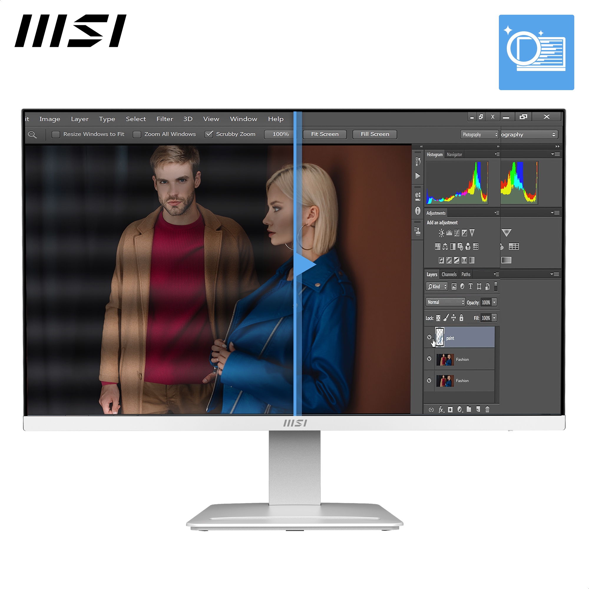 MSI LED-Monitor »PRO MP273QW E14« 68,6 cm/27 ″  2560 x 1440 px WQHD 1 Reaktionszeit 144 Hz neigbar, Lautsprecher