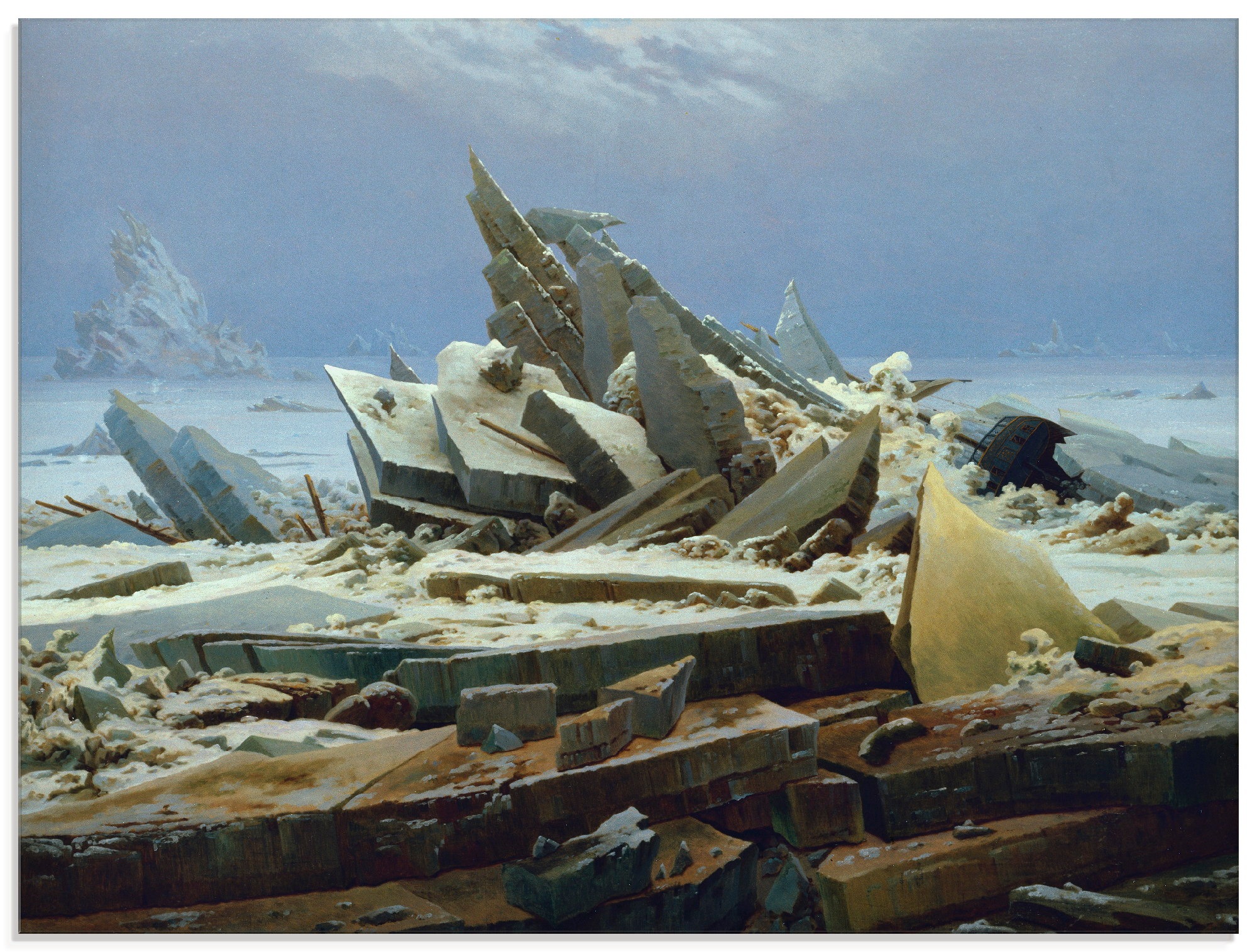 Artland Glasbild »Das Eismeer (Die gescheiterte Hoffnung)«, Gewässer, (1 St.)