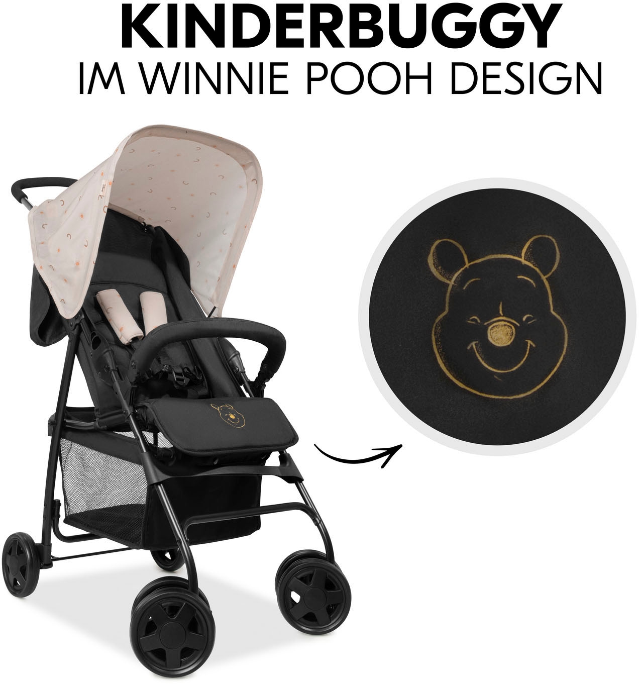 Hauck Sportbuggy »Sport Buggy Winnie Pooh«, 15 kg, mit schwenk- und feststellbaren Vorderrädern