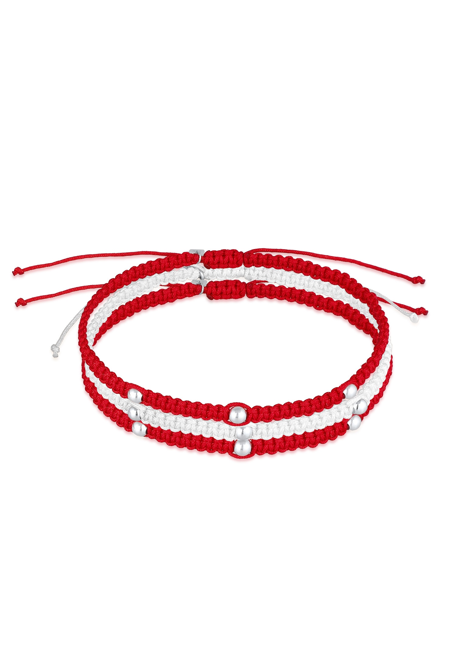 Armketten Set »Armband EM Fußball Fan-Set Flagge 925 Sterling Silber«