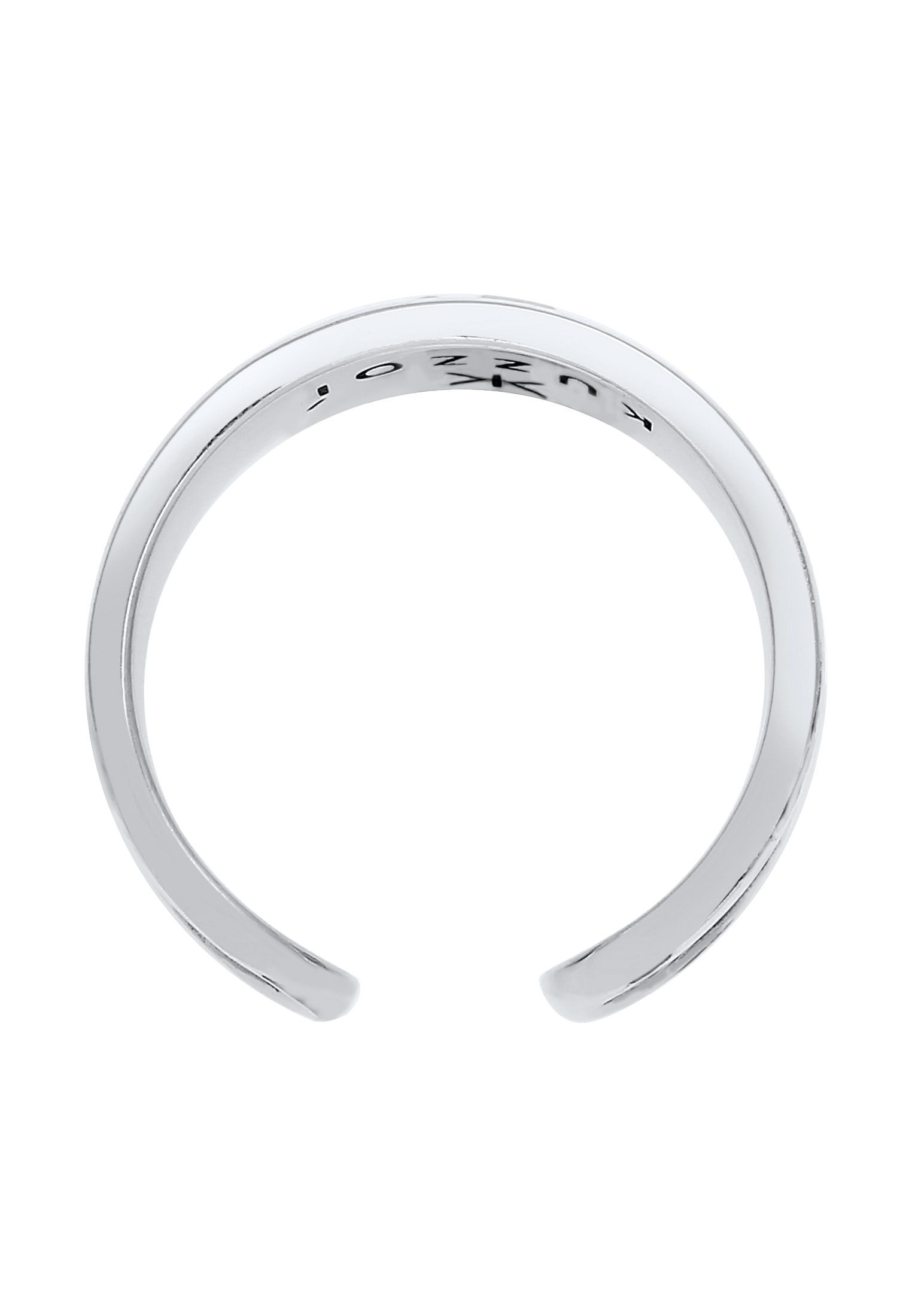 Kuzzoi Silberring »Ring Herren Bandring Ornament Design Offen 925 Silber«