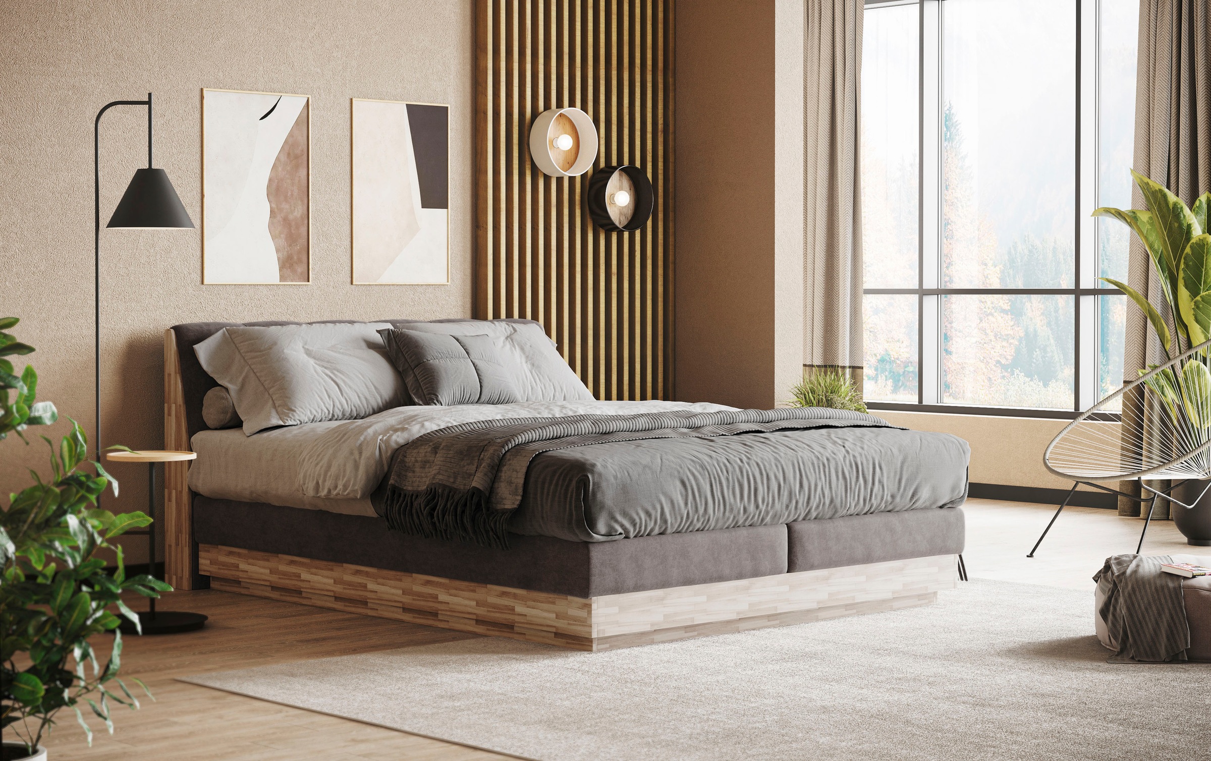 Home affaire Boxspringbett »Naome« Boxspringbett, Inklusive Topper