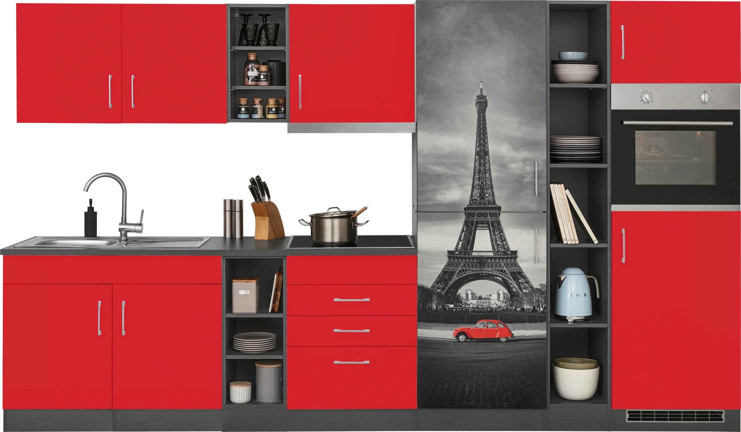 HELD MÖBEL Küchenzeile »Paris«, mit 390 bestellen E-Geräten, Breite cm bei OTTO