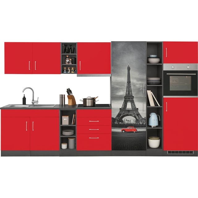 HELD MÖBEL Küchenzeile »Paris«, mit E-Geräten, Breite 390 cm bestellen bei  OTTO