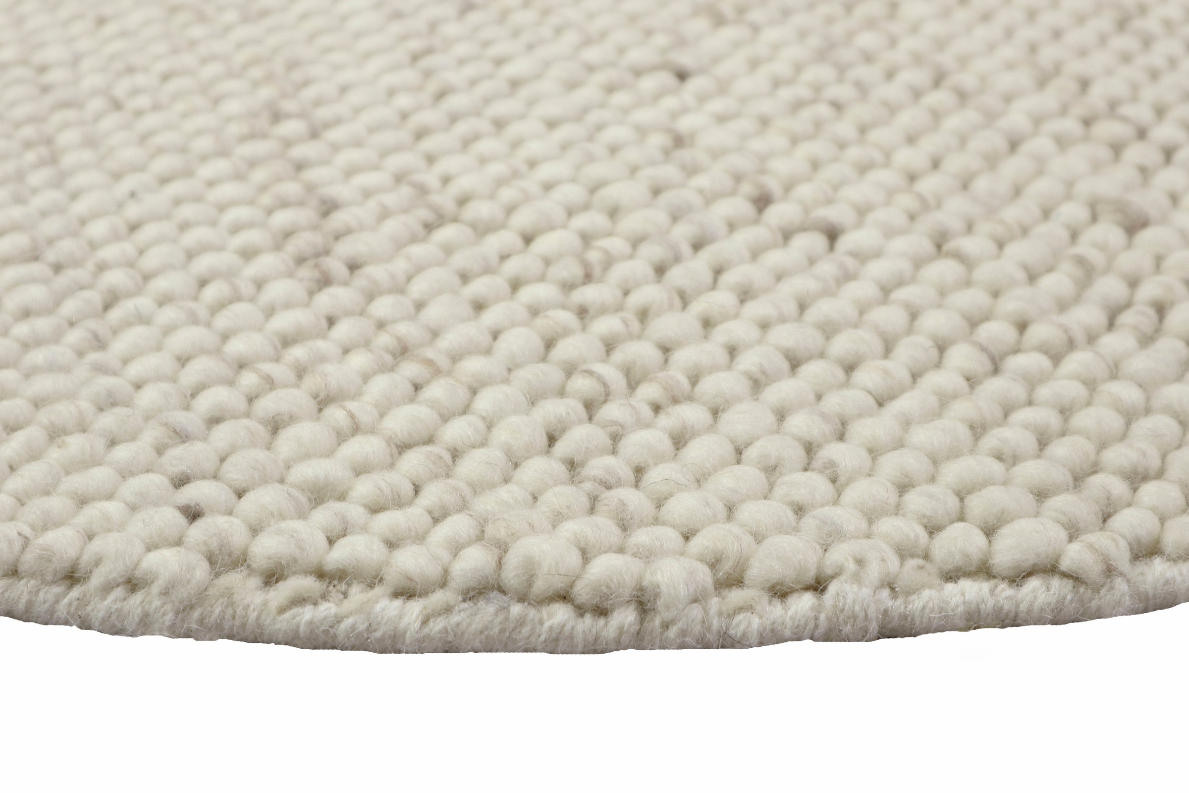 LeGer Home by Lena Gercke Teppich »Ainhoa, handgewebt, Wolle«, rund, 12 mm Höhe, Handweb Teppich, Wohnzimmer, Schlafzimmer, Esszimmer