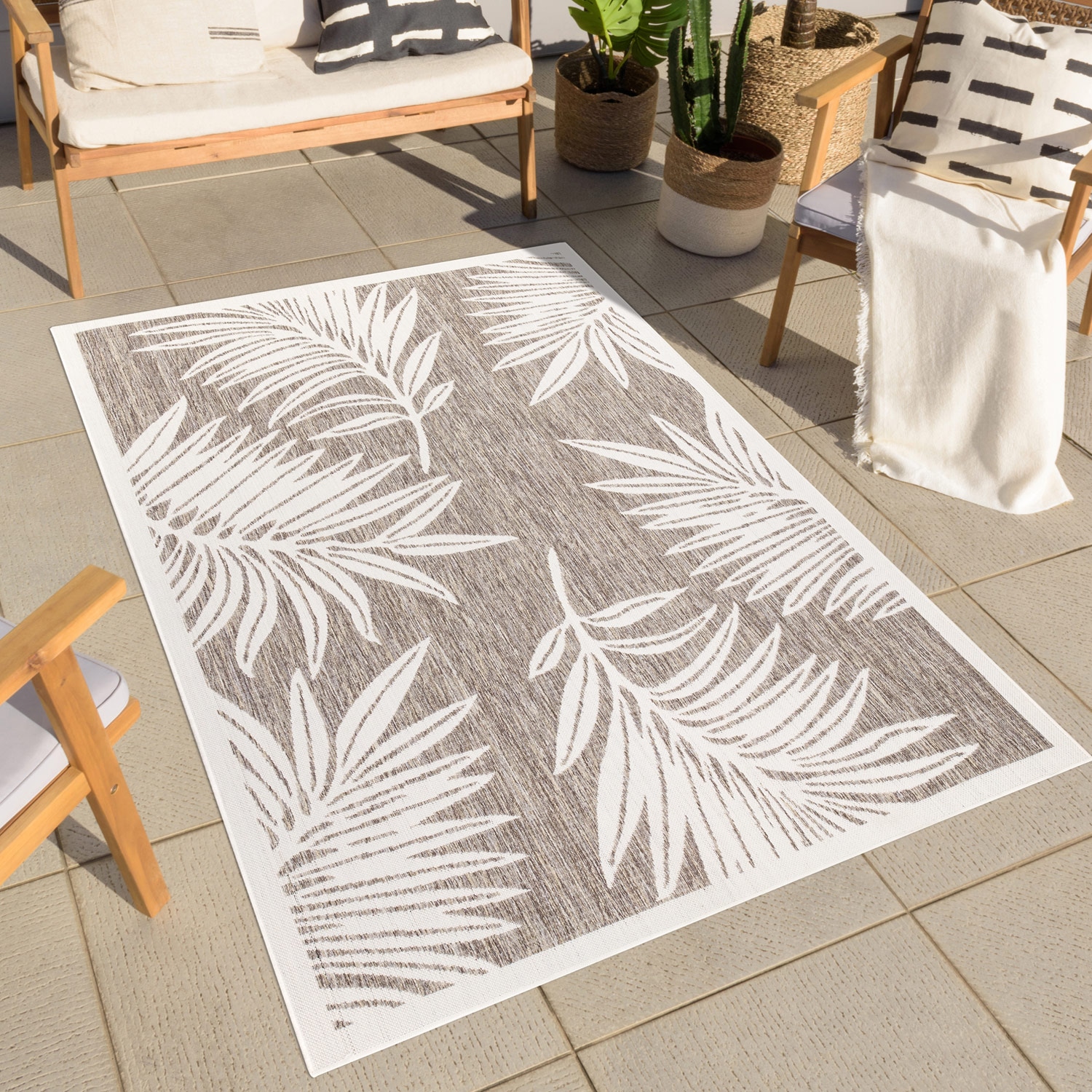 Carpet City Outdoorteppich »Outdoor 468«, rechteckig, 5 mm Höhe, Läufer, UV-beständig, Flachgewebe, auch quadratisch, In- und Outdoor