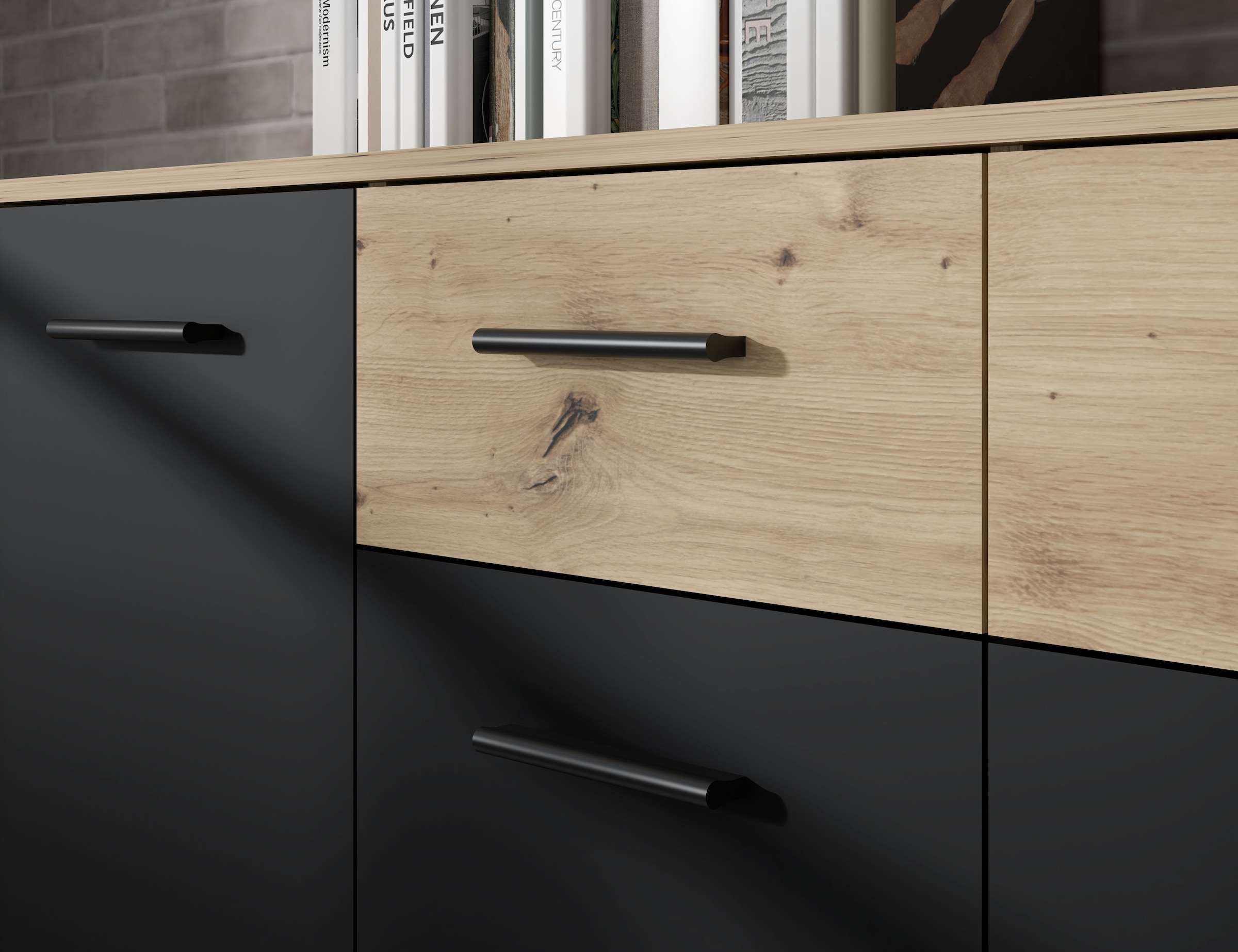 FORTE Sideboard »Sideboard, verschiedene Dekore, Schubkästen«