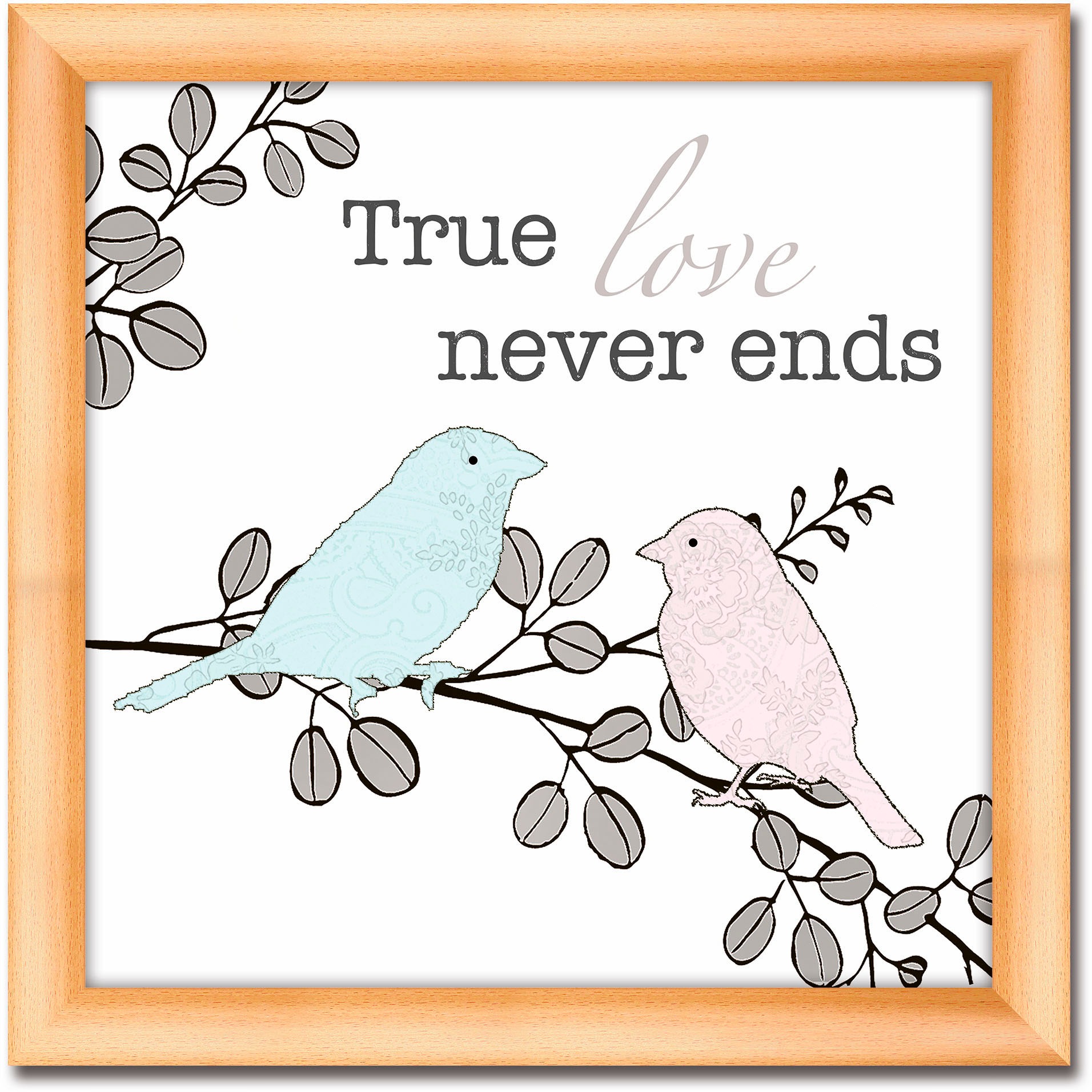 Artland Wandbild »Echte Liebe«, Sprüche & Texte, (1 St.)