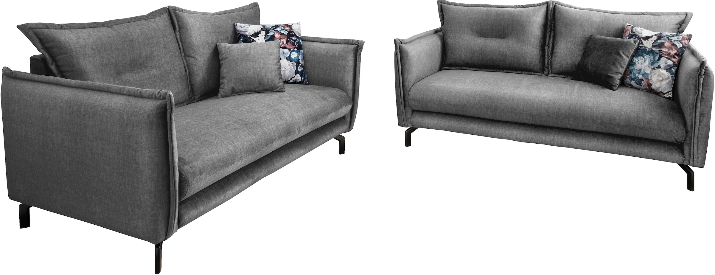 Home affaire 3-Sitzer »LAVA Breite 198 cm, modern und elegant, aktuelle Kissenoptik, bequem« Armlehnen verstellbar