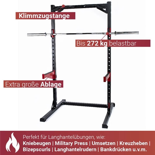 Fuel Fitness Heimtrainer »FUEL Fitness Half Cage HR300 Squat Rack Stahl, bis 272 kg«