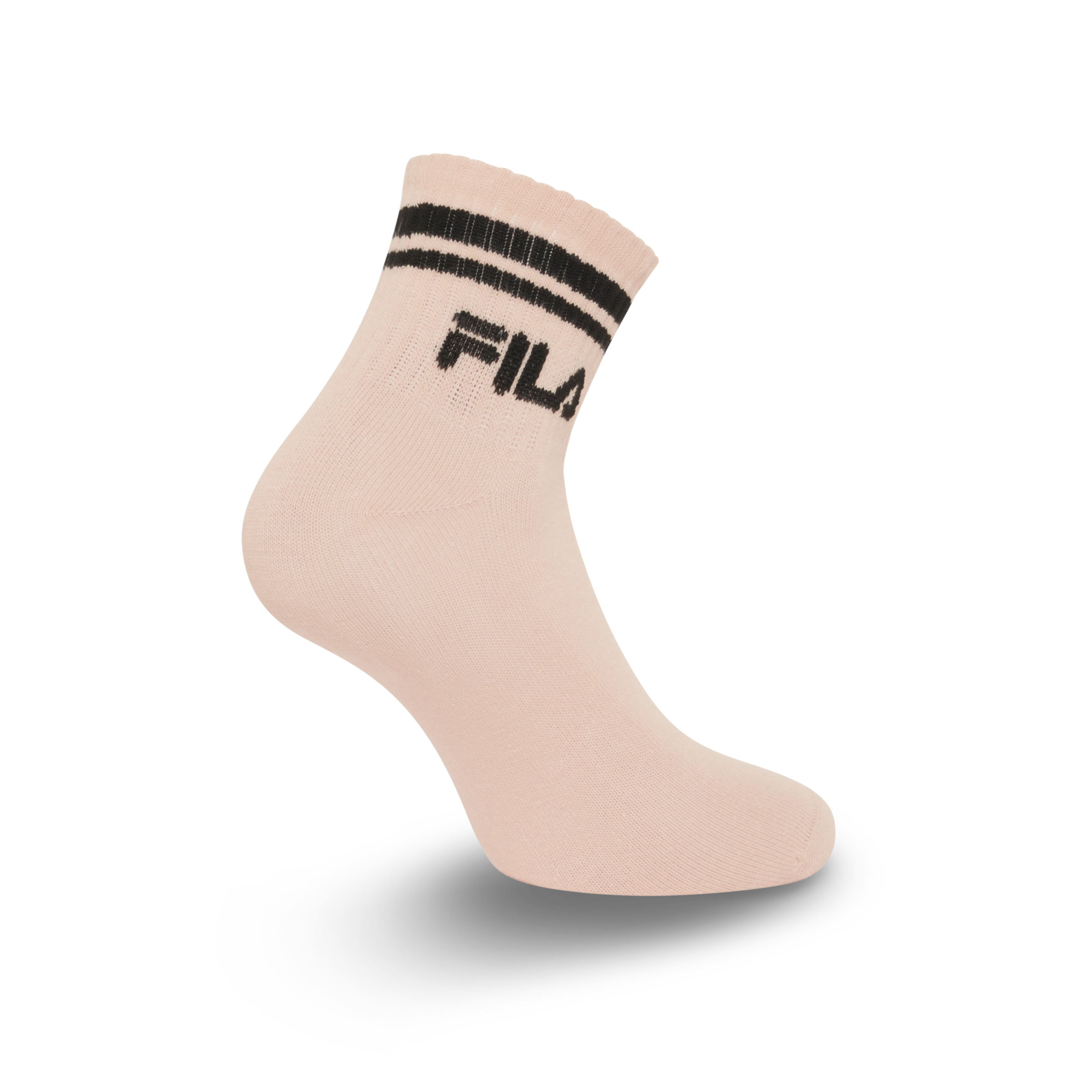 Fila Kurzsocken 3 Paar tlg. Cotton-Mix, Unisex, Kontraststreifen