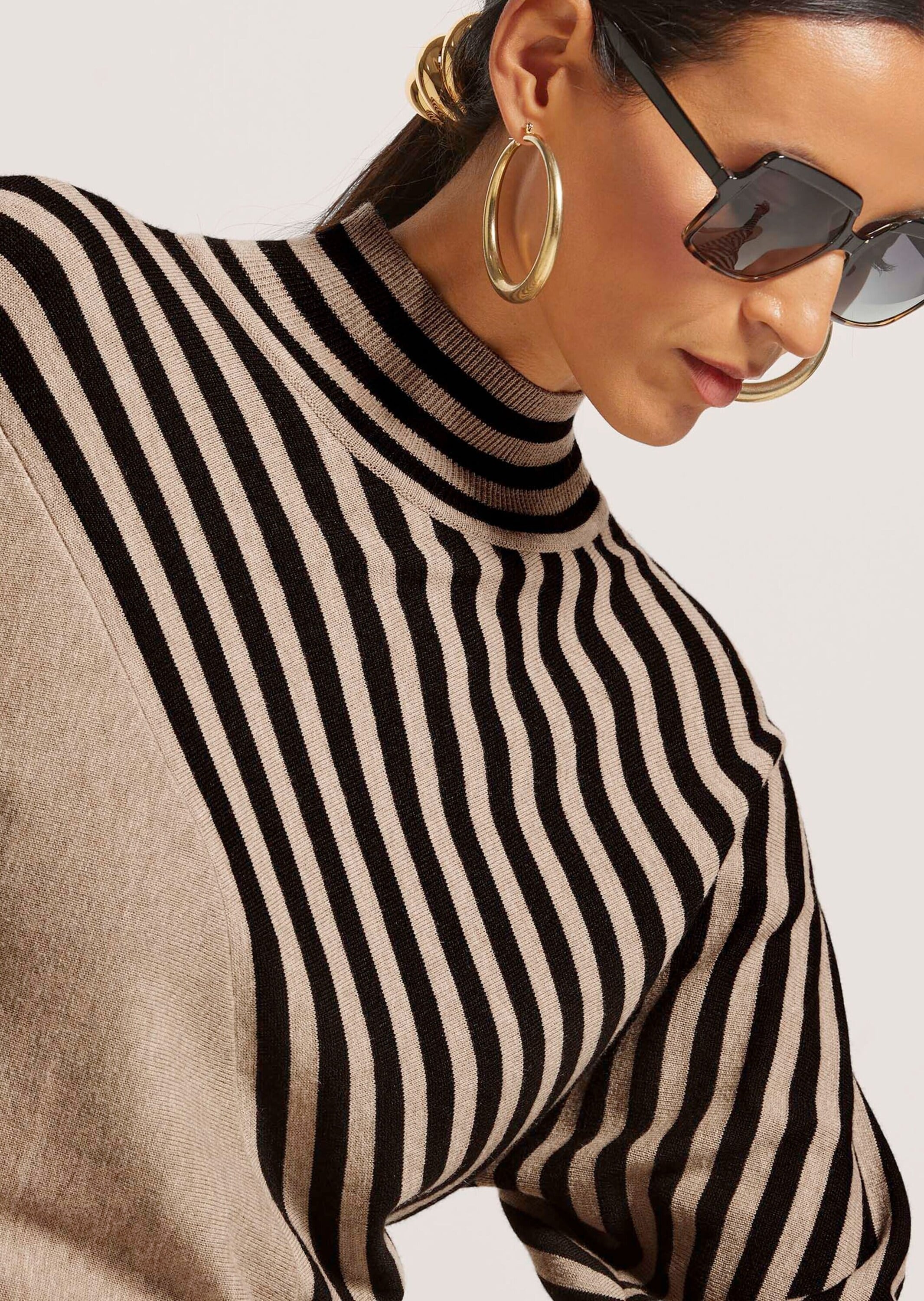 MADELEINE Longpullover »Feinstrickpullover Feinstrickpullover mit Streifenmuster«