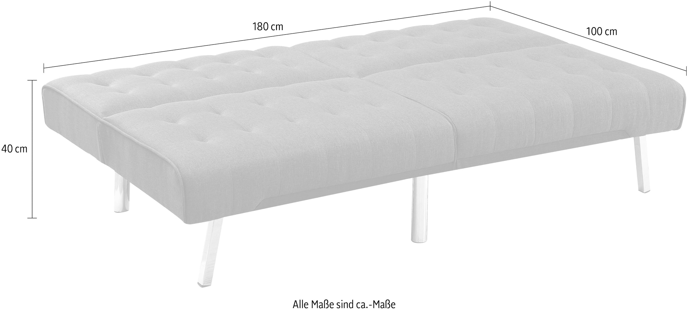 ATLANTIC home OTTO Sofa mit verstellbarer bei bestellen mit Wellenunterfederung Rückenlehne, »Pierre«, collection