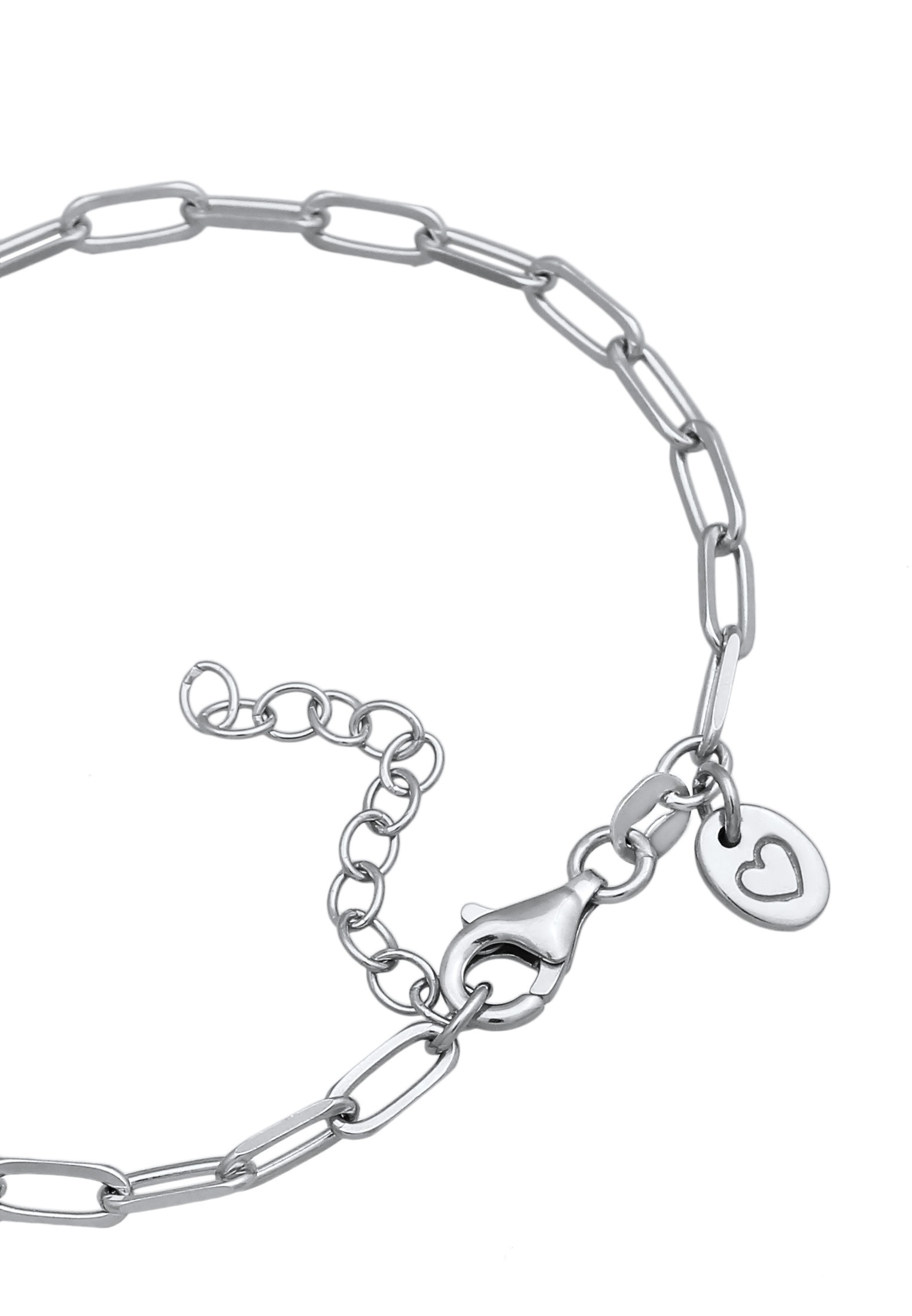 Elli Armkette »Armband Gliederarmband Charmträger Herz 925 Sterling Silber«
