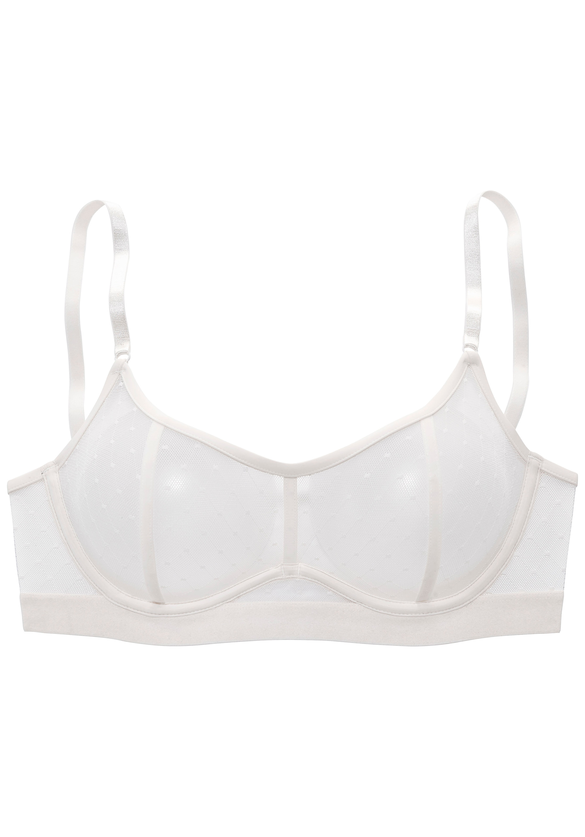 Vivance Bügel-BH aus transparentem Mesh in Pünktchen-Optik, sexy Dessous