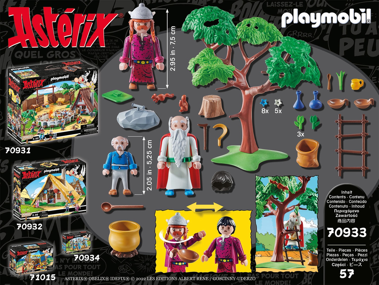 Playmobil® Konstruktions-Spielset »Miraculix mit Zaubertrank (70933), Asterix«, (57 St.), Made in Germany