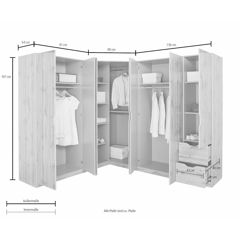 rauch Schrank-Set »Freiham«, (Set)