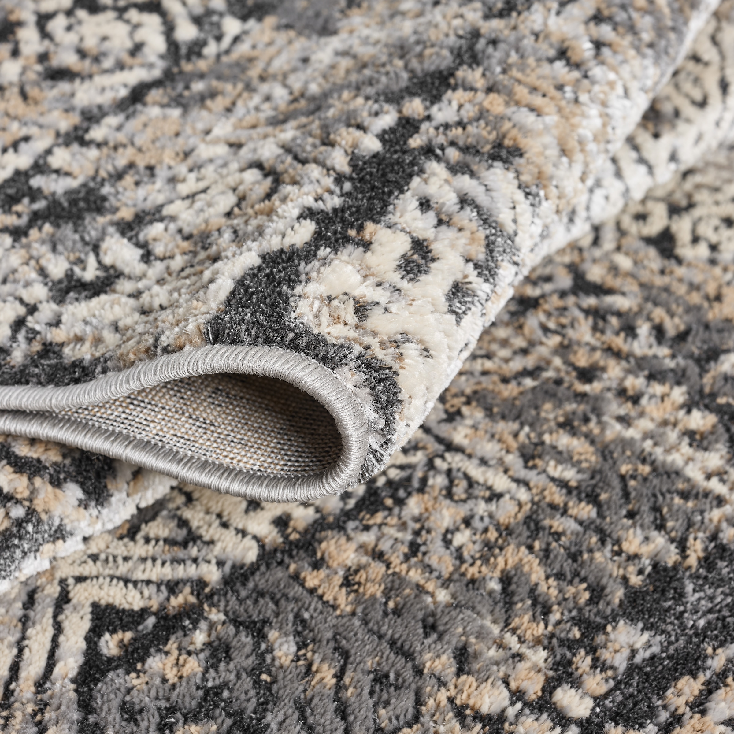 OTTO home Teppich »Selin« rechteckig 9 mm Höhe dezenter Glanz, Schrumpf-Garn-Effekt, im Vintage-Look, dichte Qualität