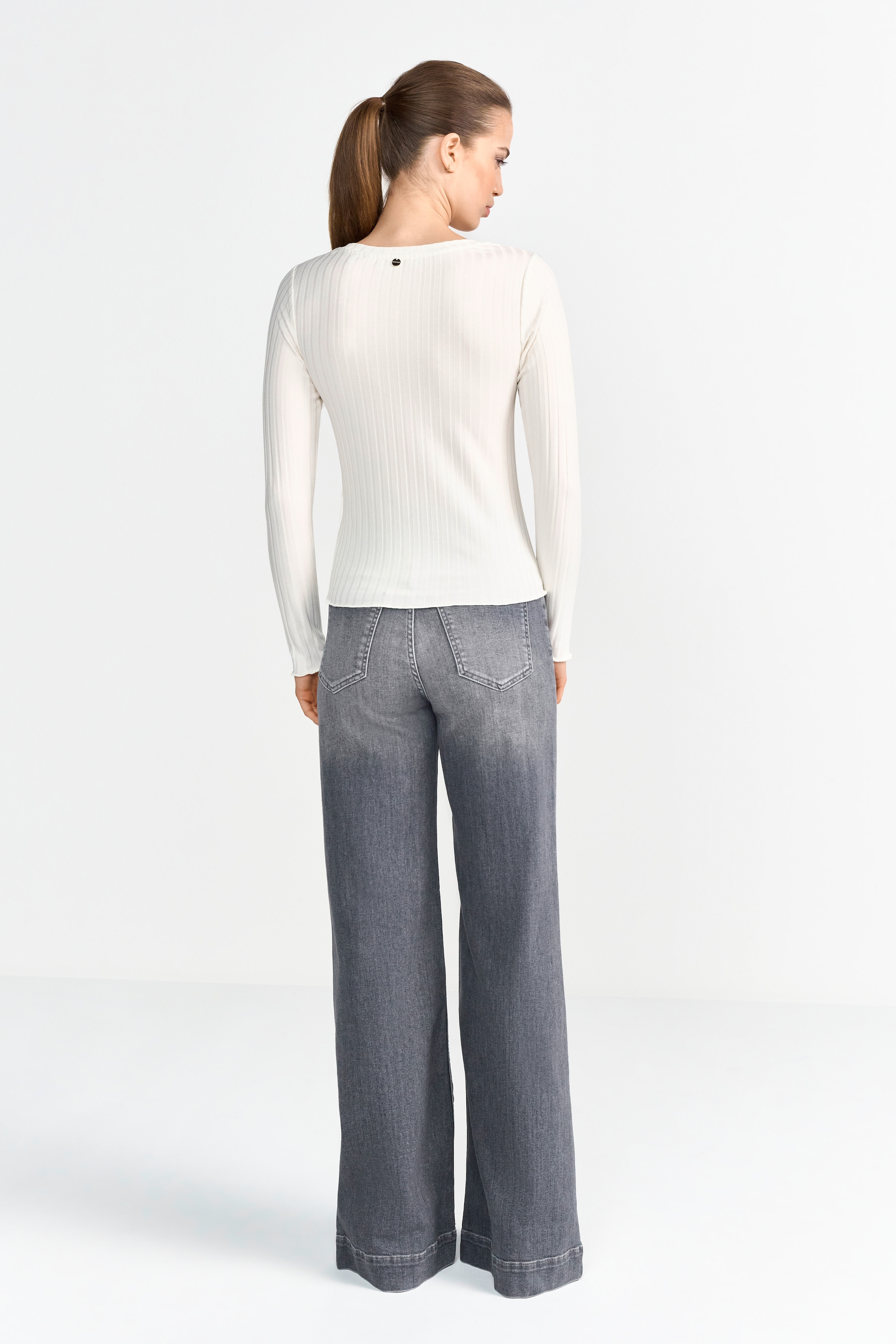 RICHROYAL Longsleeve, perfekt zum drunterziehen, mit Rollkante am Ausschnitt