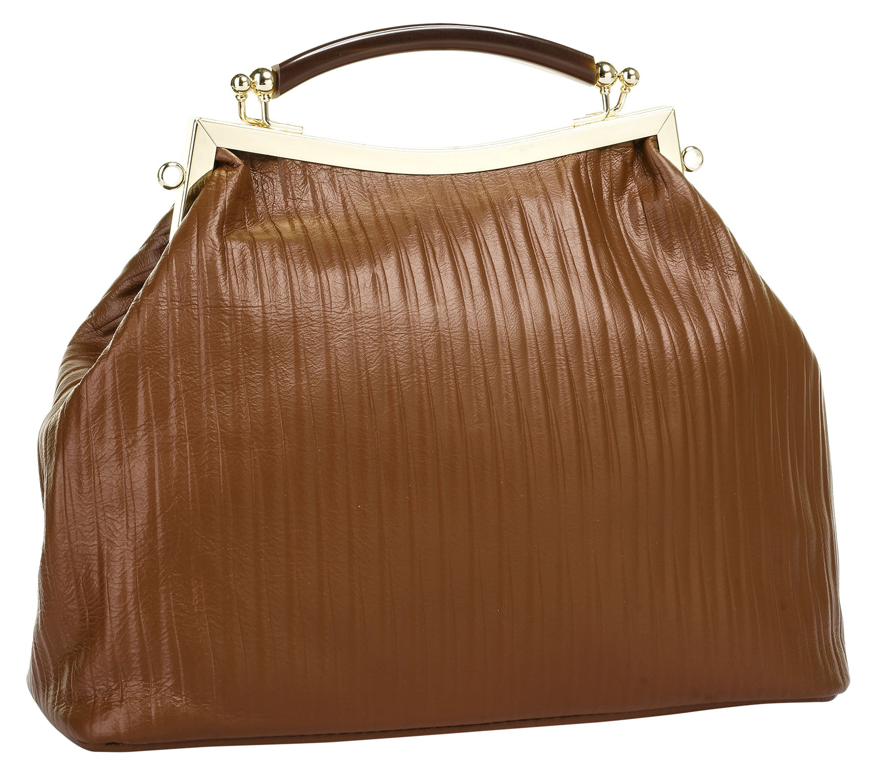 Cluty Henkeltasche, echt Leder, Made in Italy