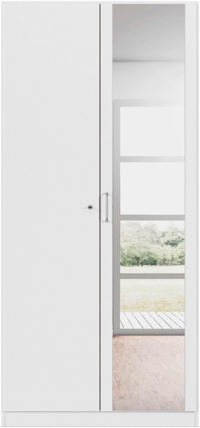 rauch Kleiderschrank »Schrank Garderobe Garderobenschrank Putzschrank Wäscheschrank BERGHEIM« Breite/Höhe/Tiefe: 91/197/54 cm,  mit viel Stauraum, rechte Tür abschließbar 2 Schlüssel MADE IN GERMANY