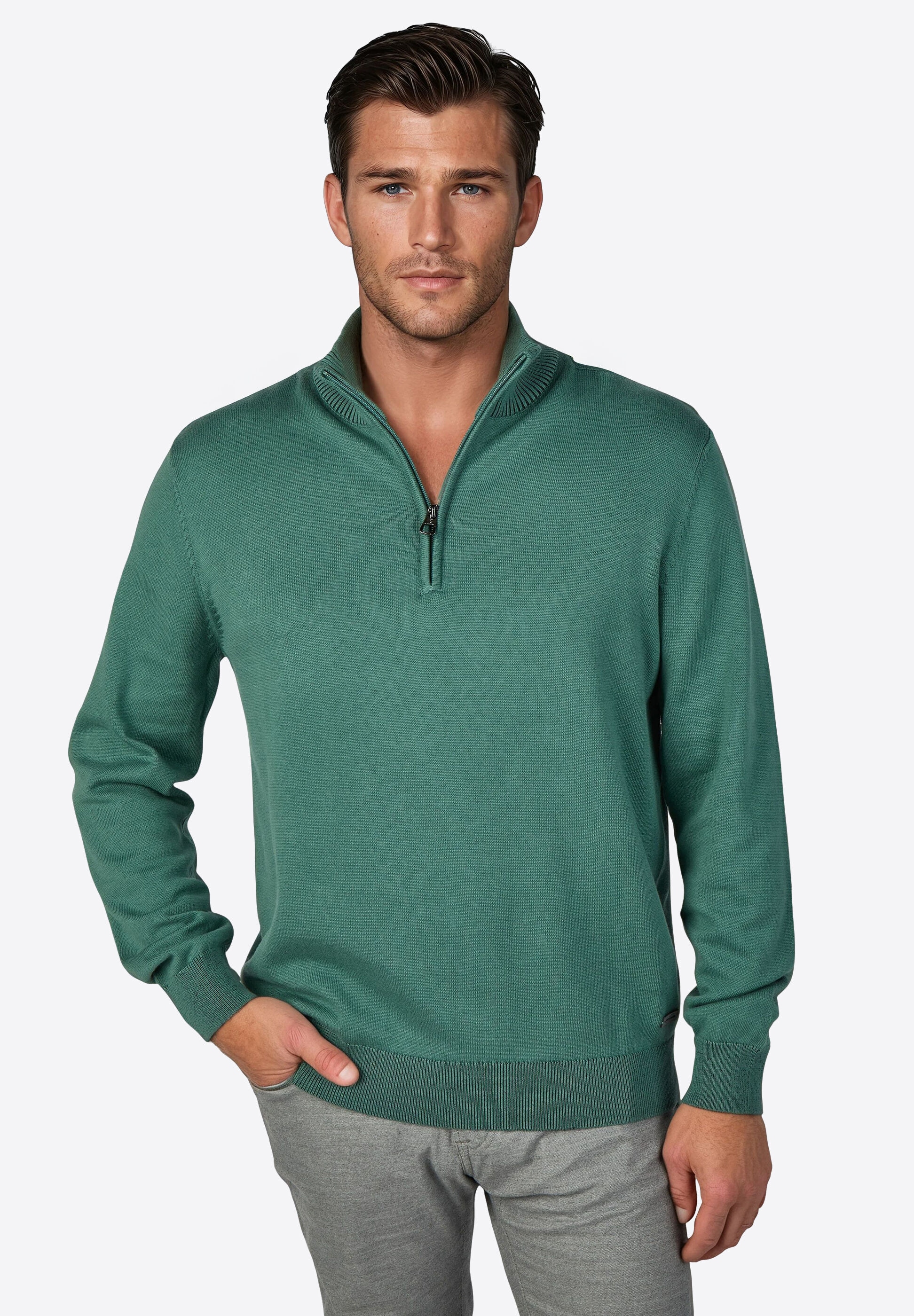 Pierre Cardin Rollkragenpullover »Pierre Cardin Pullover« mit Reißverschluss