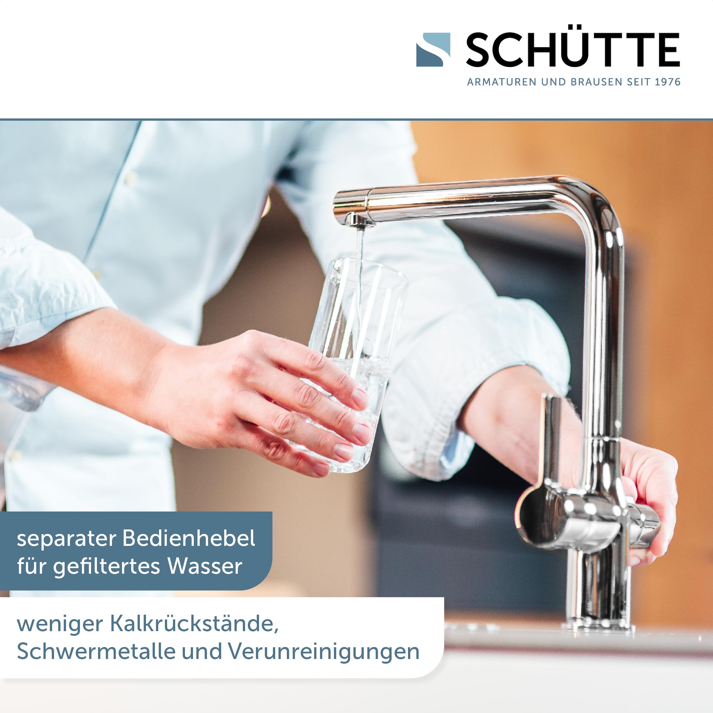 Schütte Spültischarmatur »AQUASTAR PRO« mit Filtersystem für Trinkwasser, praktische Cold-Start-Funktion