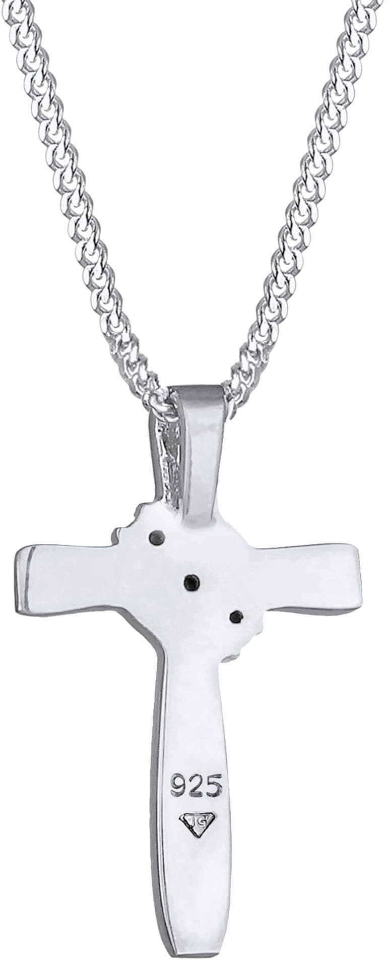 Elli Kette mit Anhänger »Kreuz Schmuck Geschenk, 0112292713«, mit Glasstein