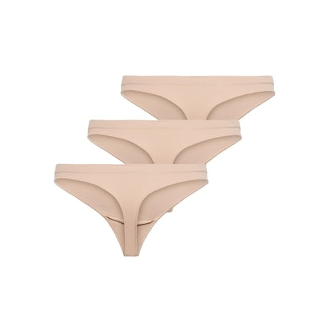 ONLY T-String »ONLVICKY RIB S-LESS THONG 3-PK NOOS«, (Packung, 3 St.) bei  OTTO