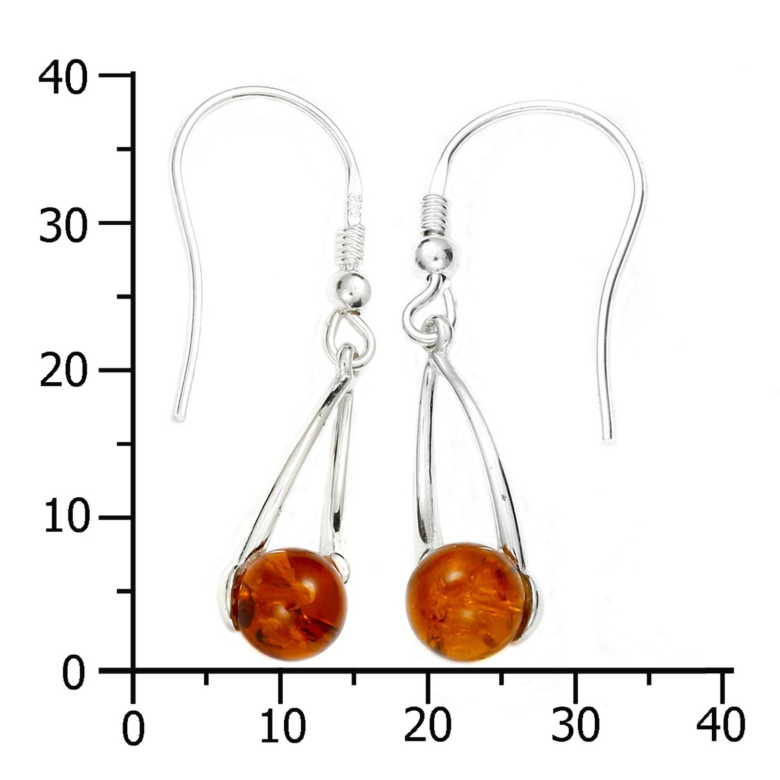 OSTSEE-SCHMUCK Paar Ohrhänger »- Melina - Silber 925/000 - Bernstein«