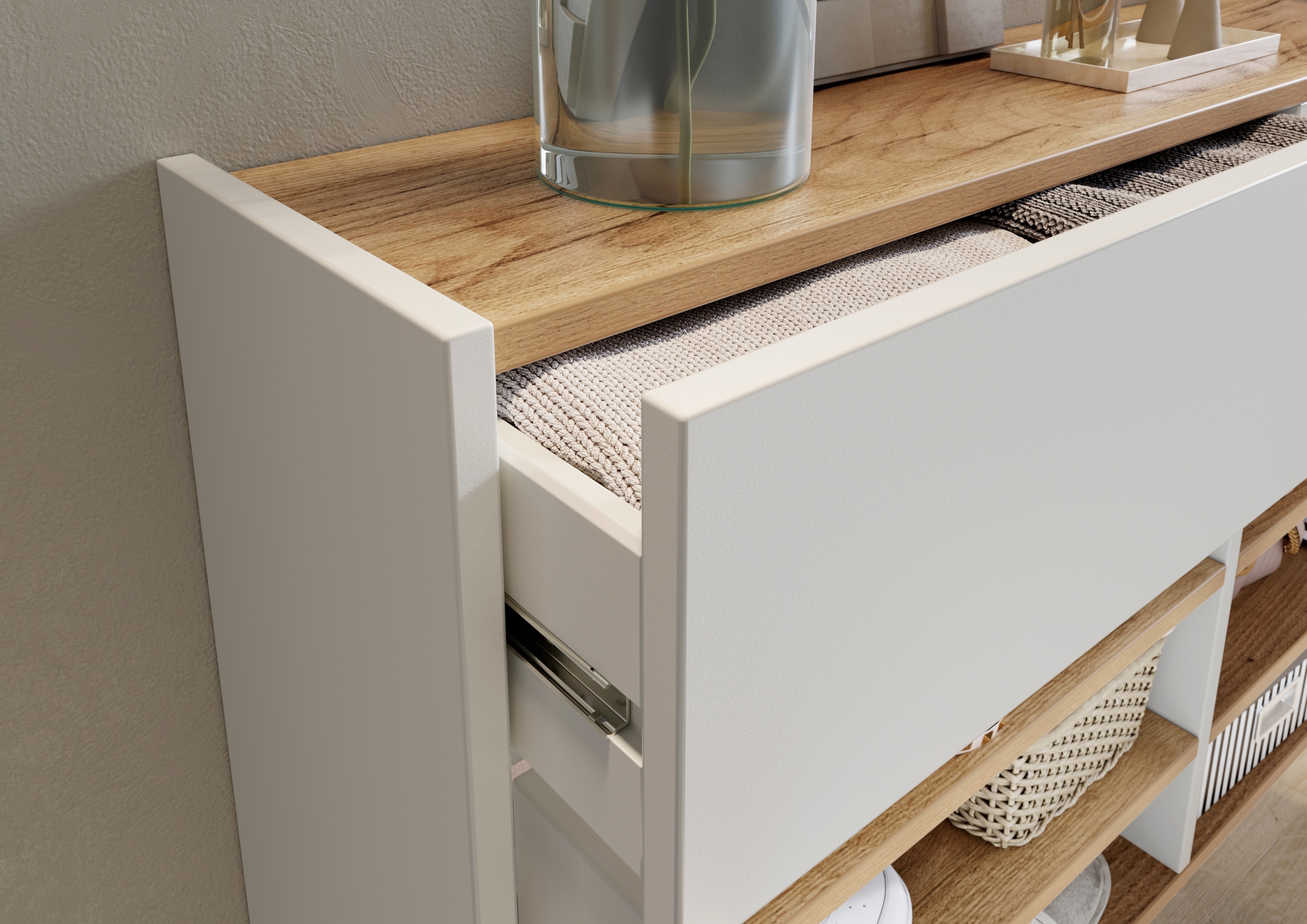 GERMANIA Hängeschuhschrank »Ameca«, Türen mit Soft-Close, 110x22x57 cm, Made in Germany