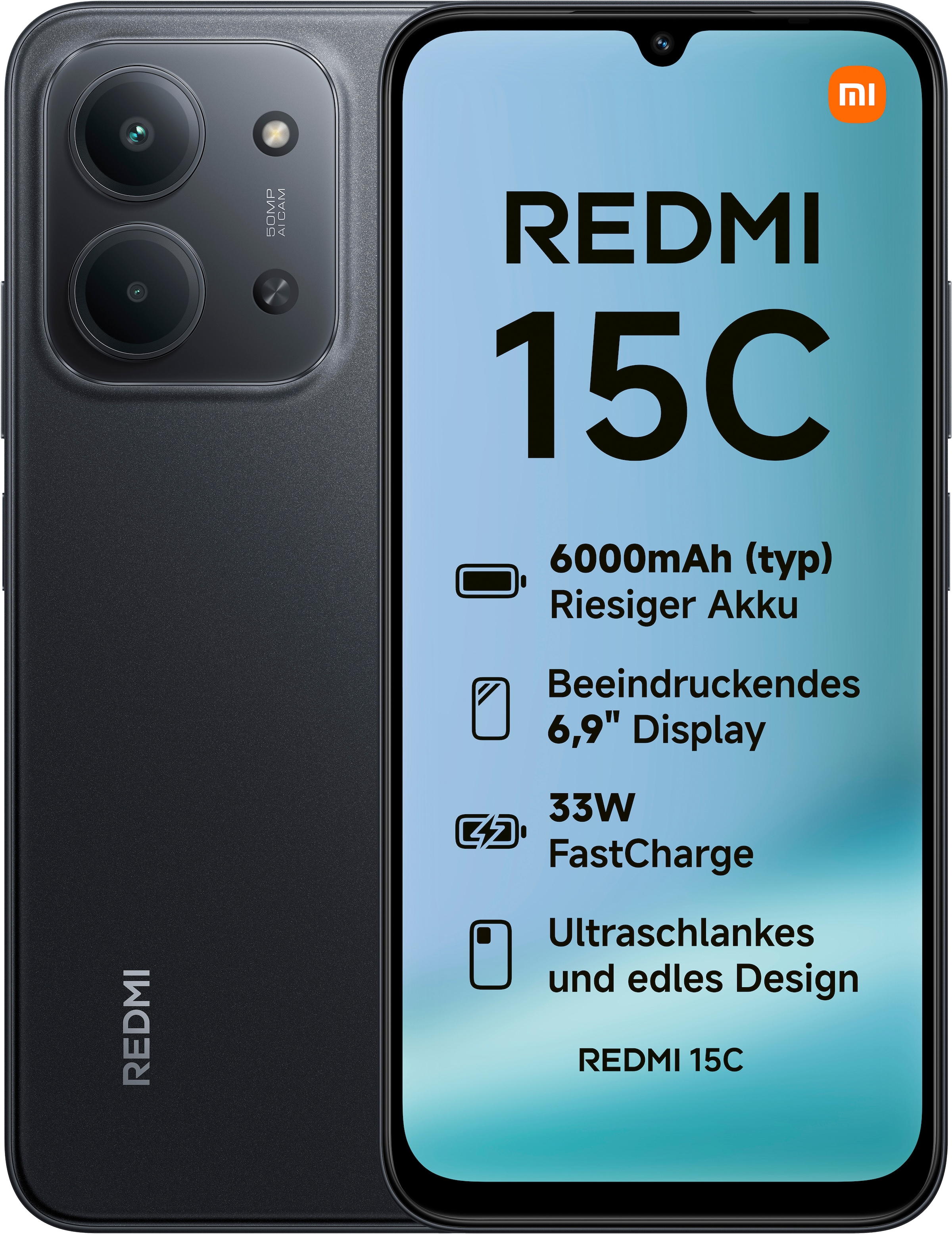Xiaomi Smartphone »Redmi 15C 4+128GB« Midnight Black