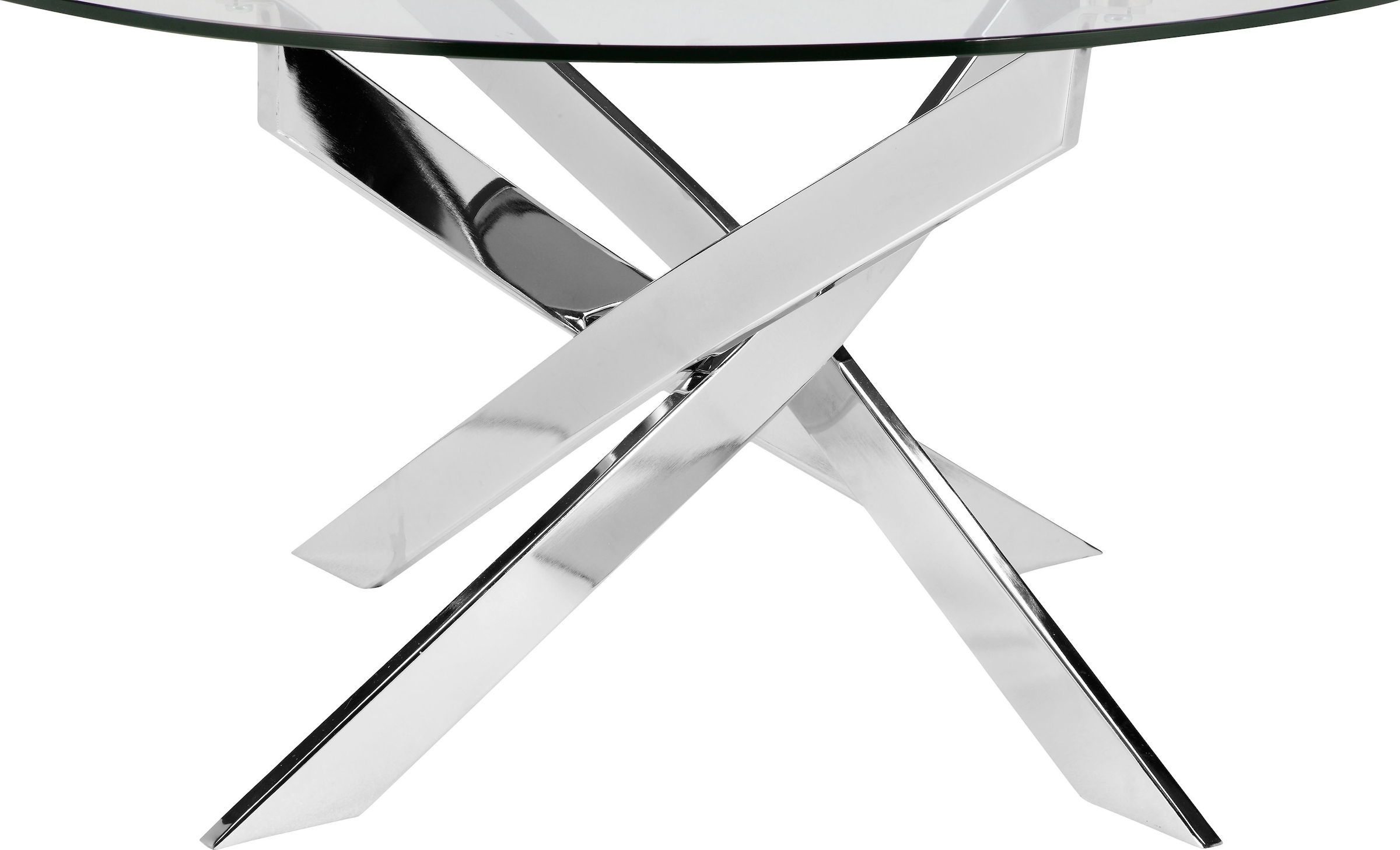 Leonique Couchtisch »Luzie«, unterschiedliches Beingestell (in chrome und schwarz), Breite 80 cm