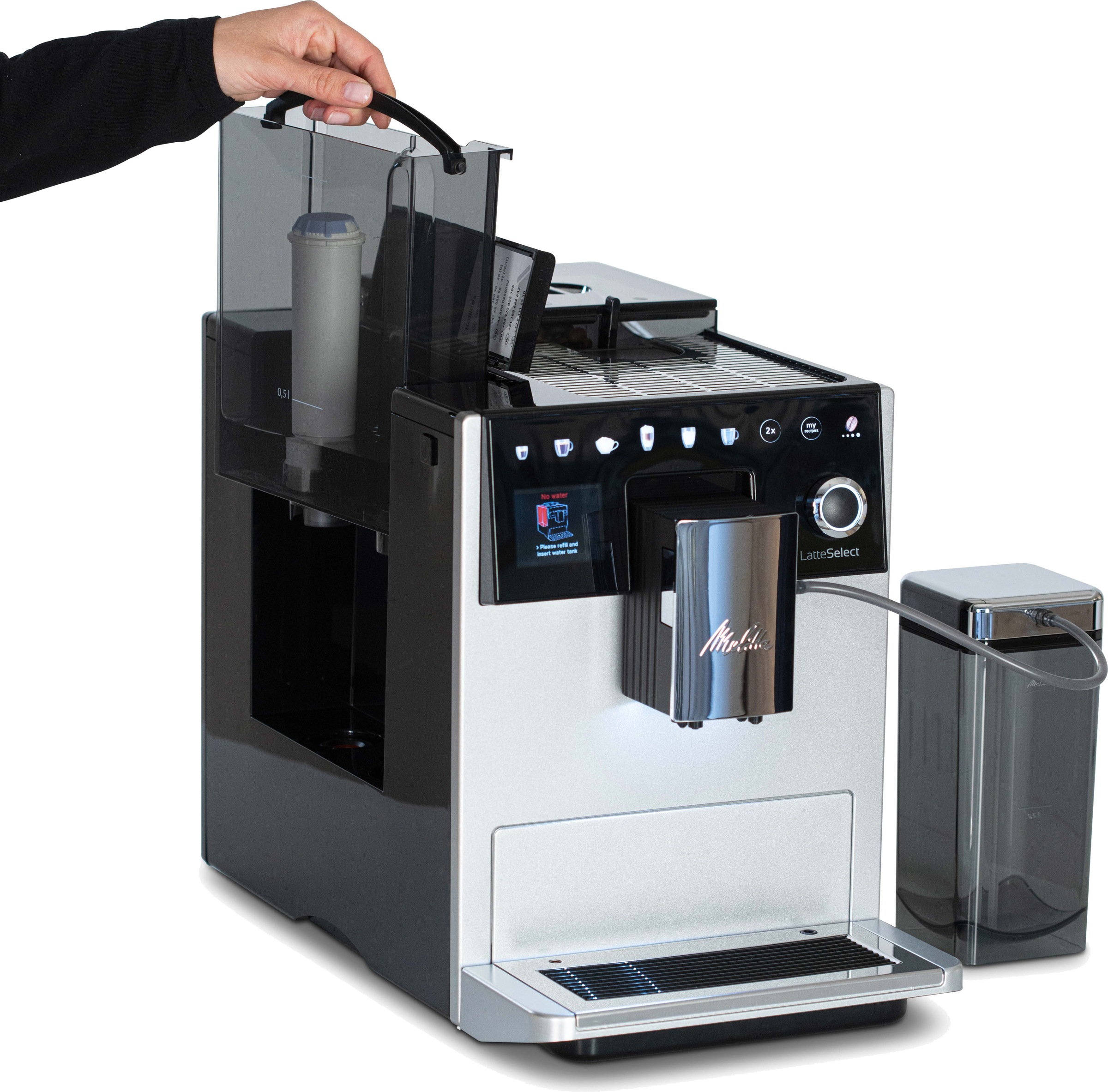Melitta Kaffeevollautomat »CI Touch® Latte Select F 630-201«, 12 Kaffeekreationen & 6 Benutzerprofile, flüsterleises Mahlwerk