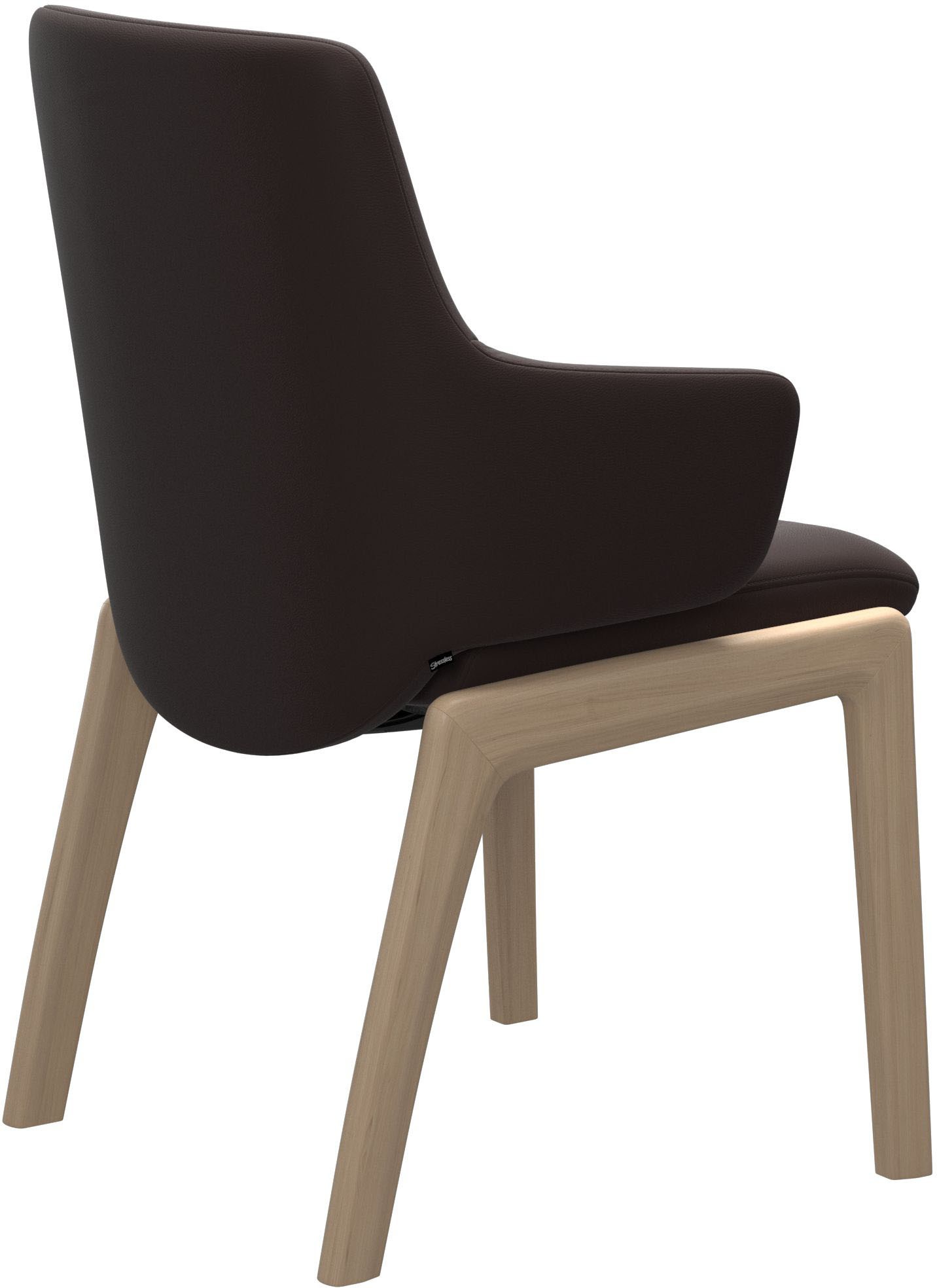 Stressless® Polsterstuhl »Laurel«, Leder PALOMA, Low Back mit Armlehne, Größe L, mit abgerundeten Beinen in Walnuss