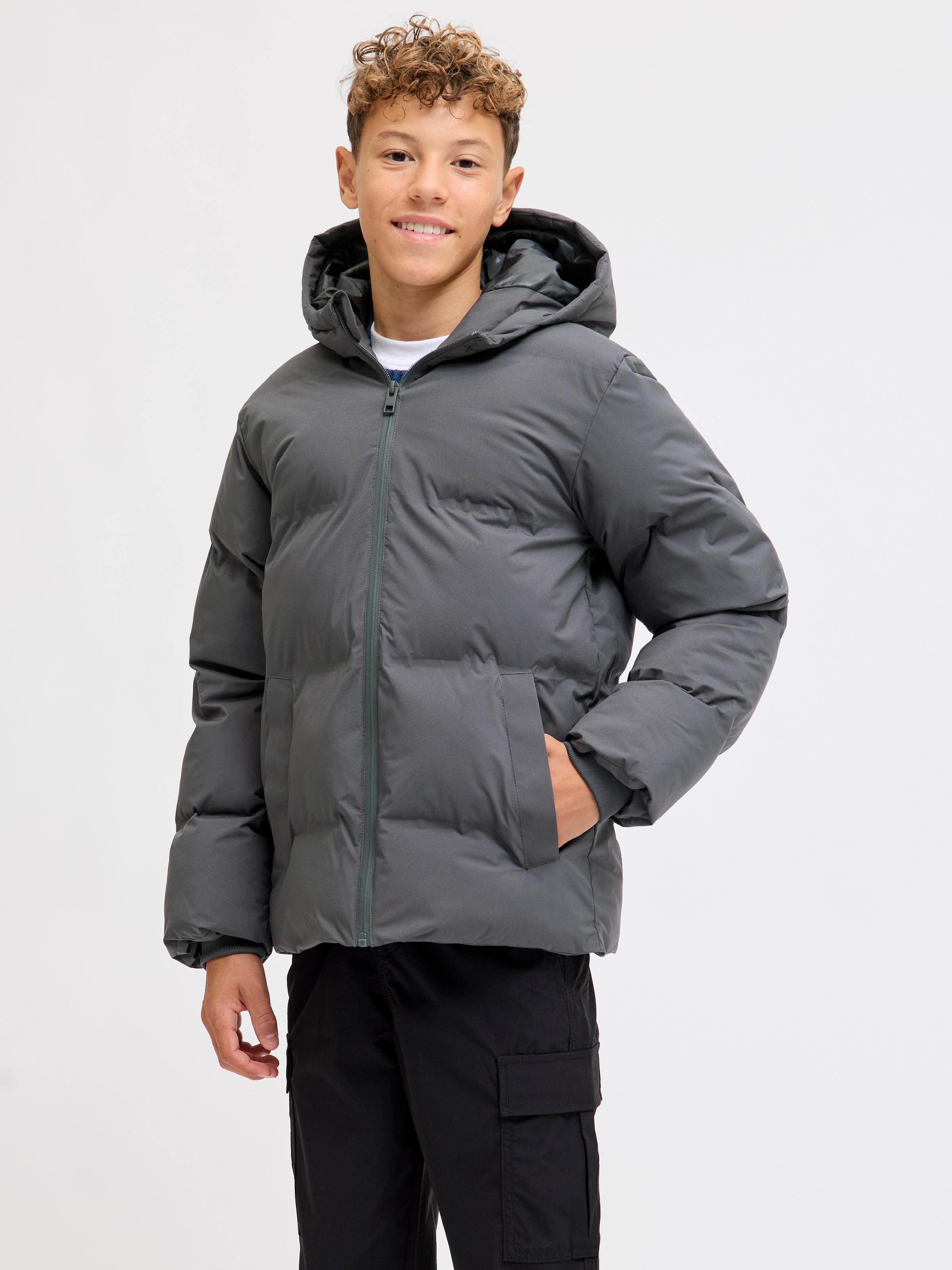 Jack & Jones Junior Steppjacke »JJKAITO PUFFER JACKET LN JNR« mit Kapuze