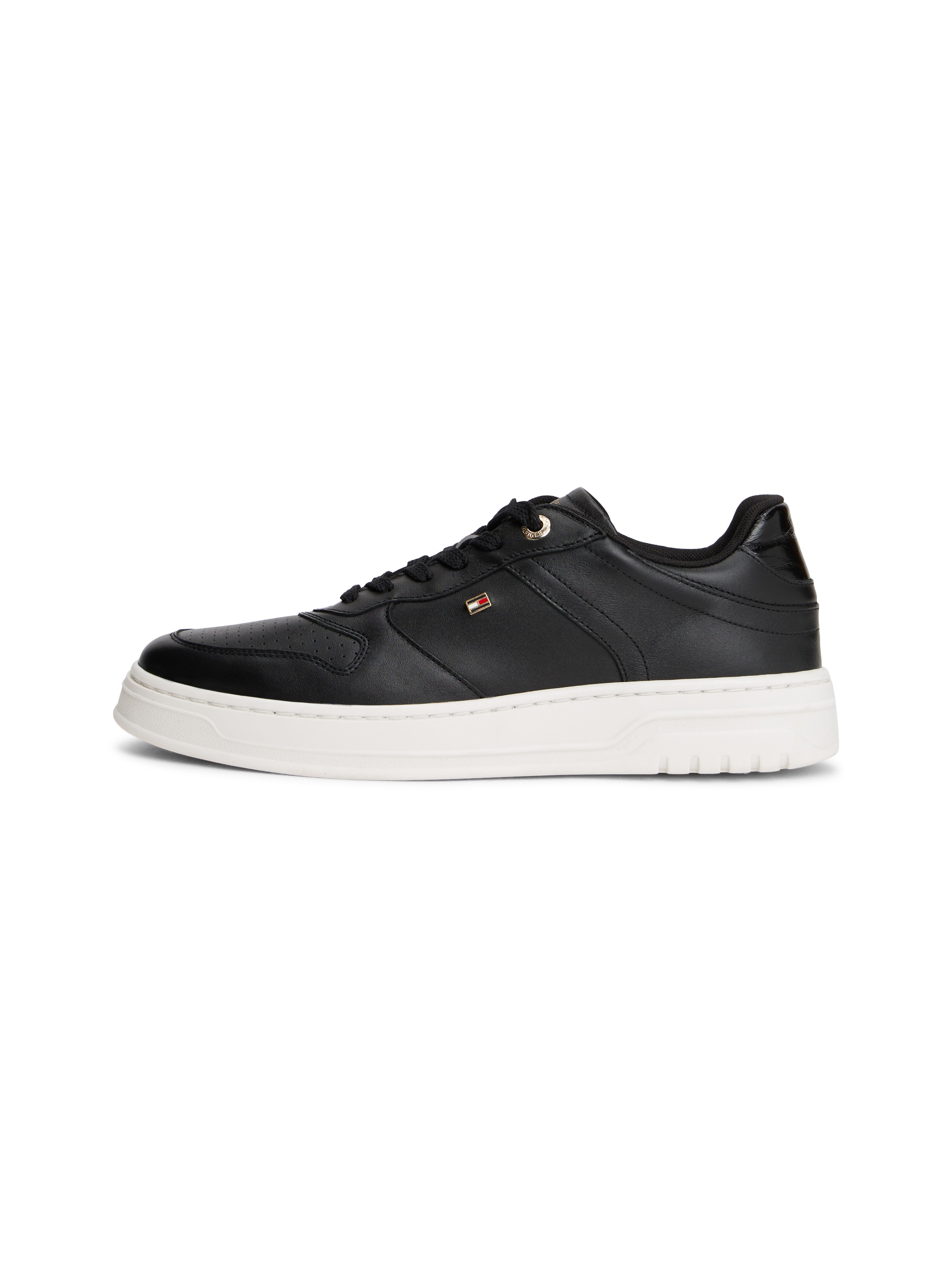 Tommy Hilfiger Plateausneaker »TH SPORTY CUPSOLE LEATHER«  , Freizeitschuh, Halbschuh, Schnürschuh mit seitlichem Logo