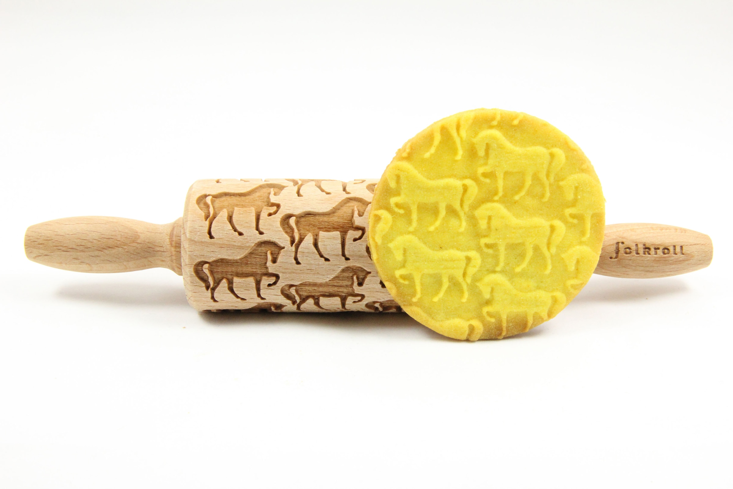 folkroll Teigroller »3D-Motiv-Teigrolle« Pferde
