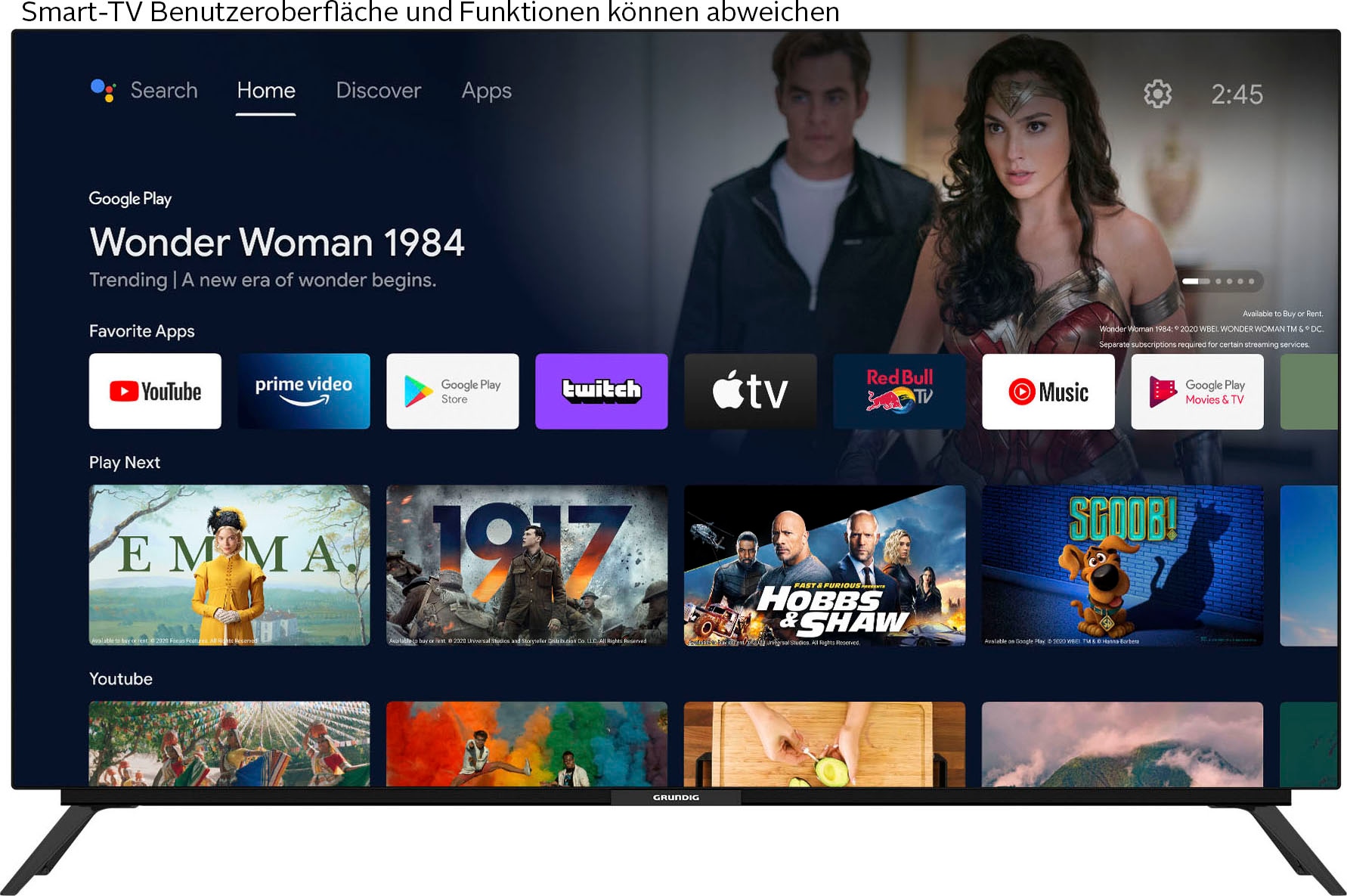 Grundig OLED-Fernseher »55 GOB 9280 DKE000«, 4K Ultra HD, Android TV-Smart-TV