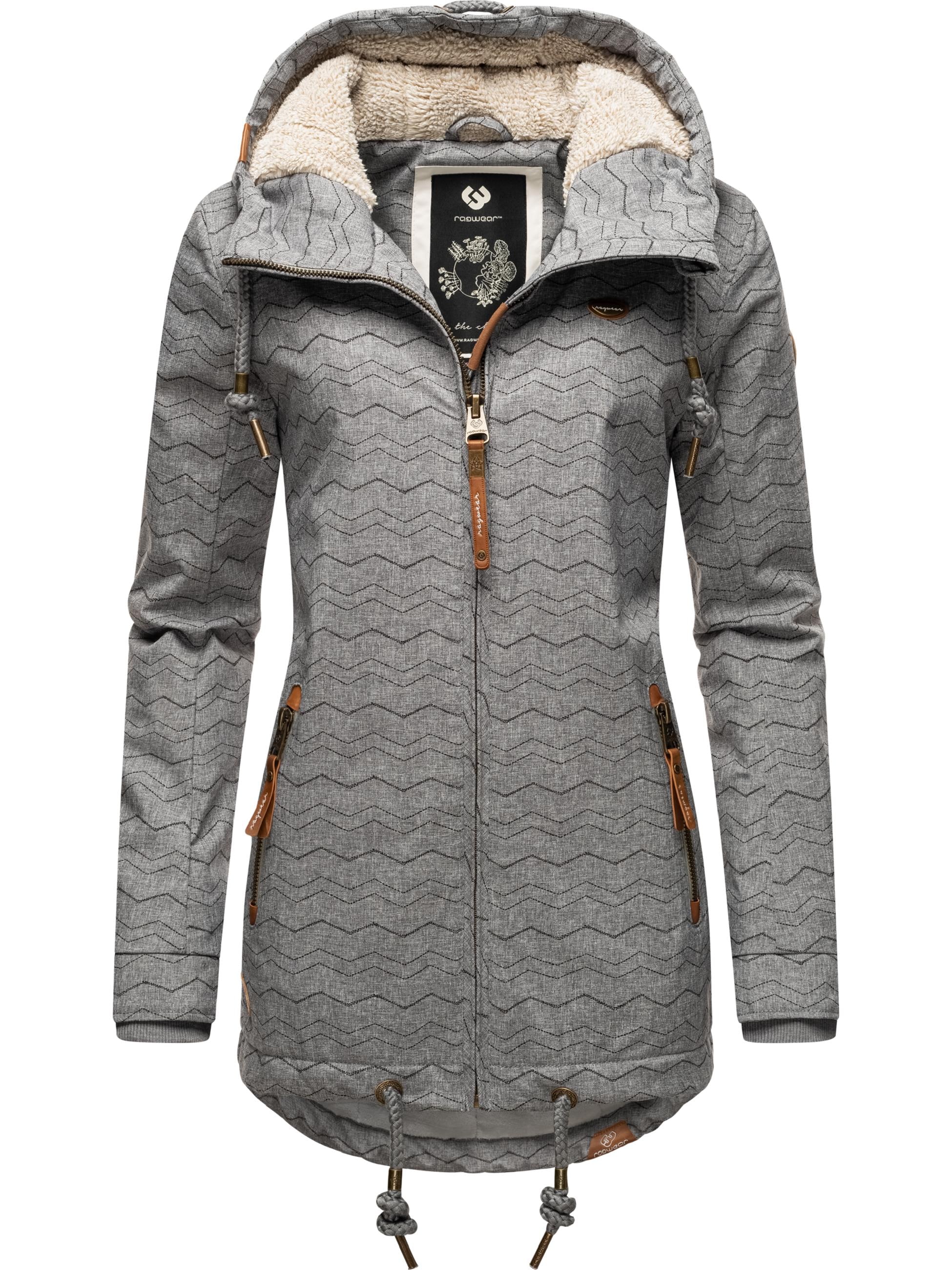 Ragwear Winterjacke »Winterjacke Zuzka Winter«, mit Kapuze, Wasserdichter Winterparka mit Teddyfleece Innenfutter