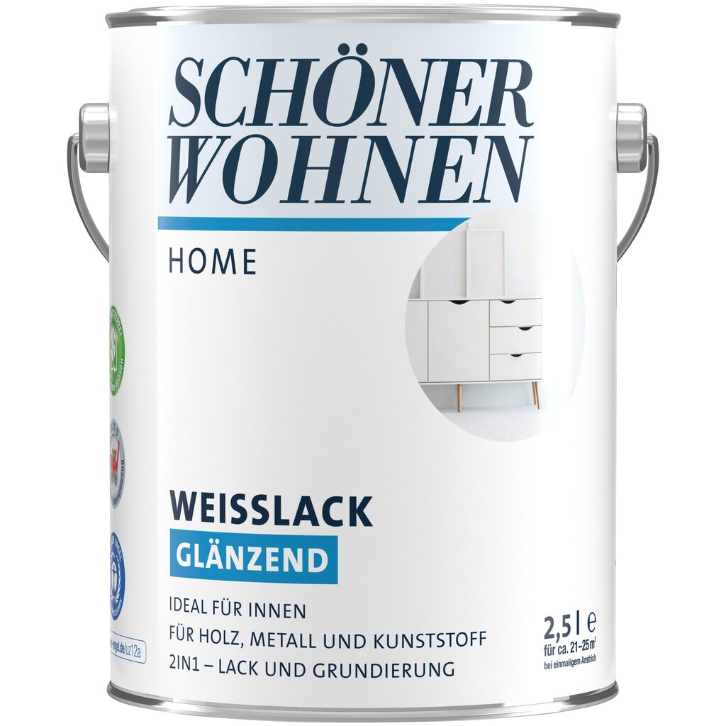 SCHÖNER WOHNEN FARBE Weißlack »Home Weißlack«