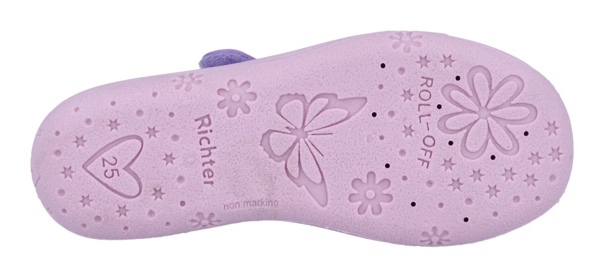 Richter Hausschuh »Mia«  Kindergartenschuh, Klettschuh mit WMS, Größeschablone zum Download