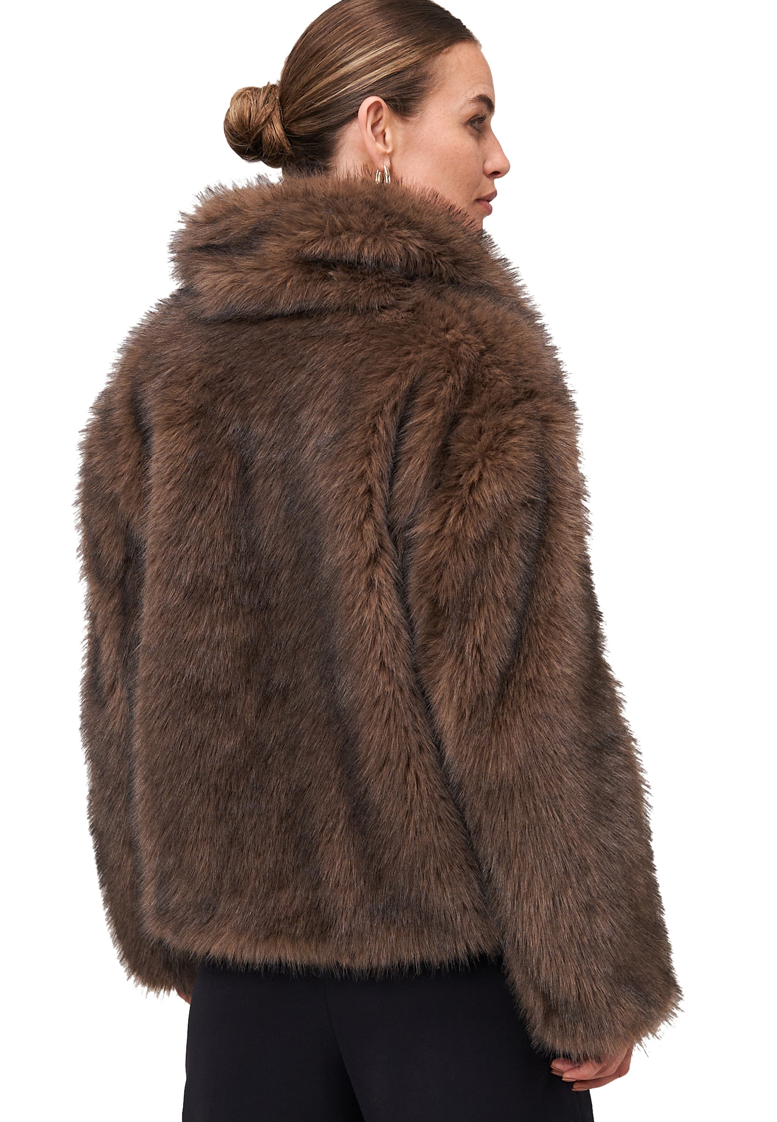 Zero Outdoorjacke »Jacke in Felloptik«